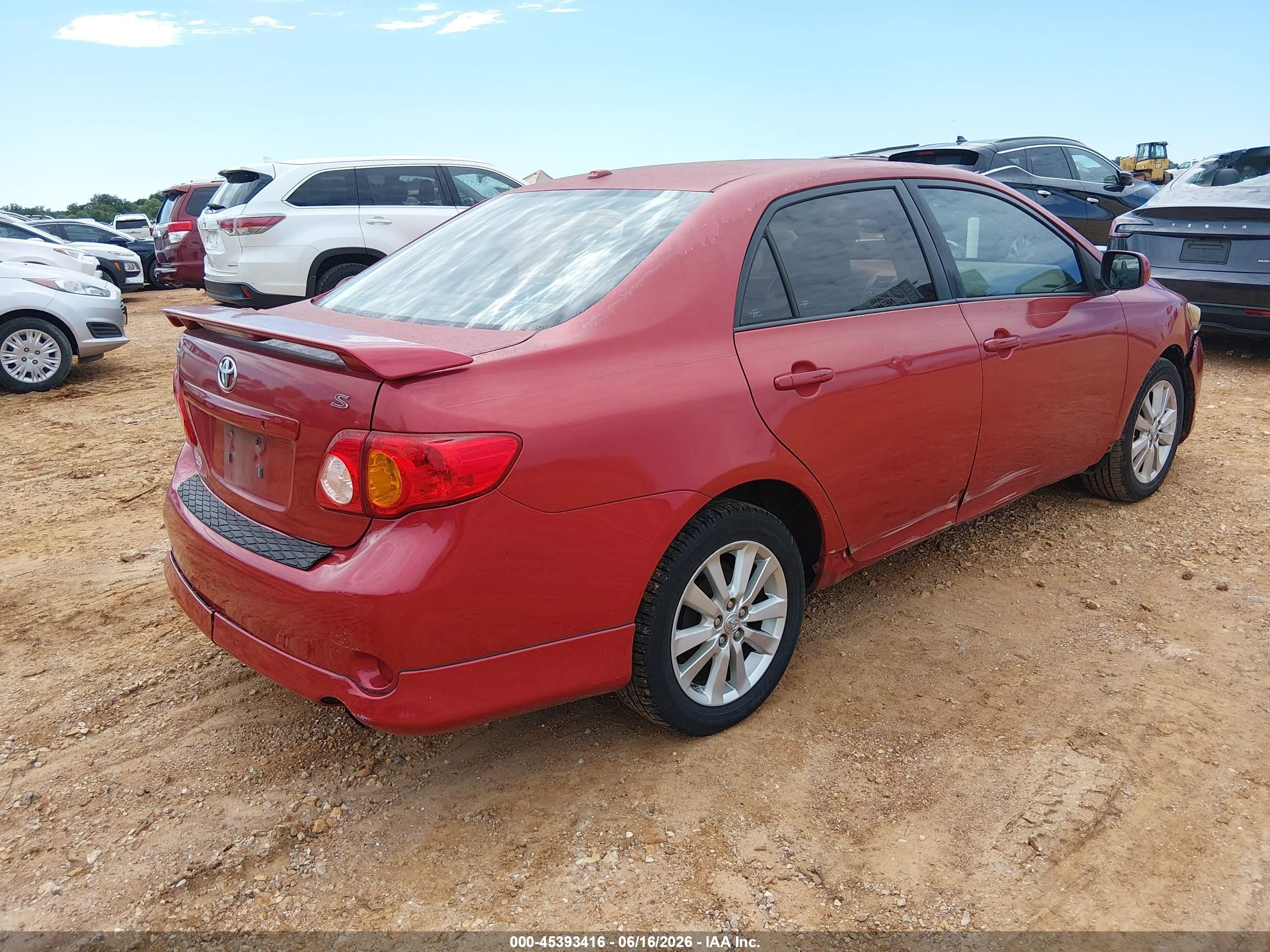 2010 Toyota Corolla S Red vin: 1NXBU4EE7AZ359666
