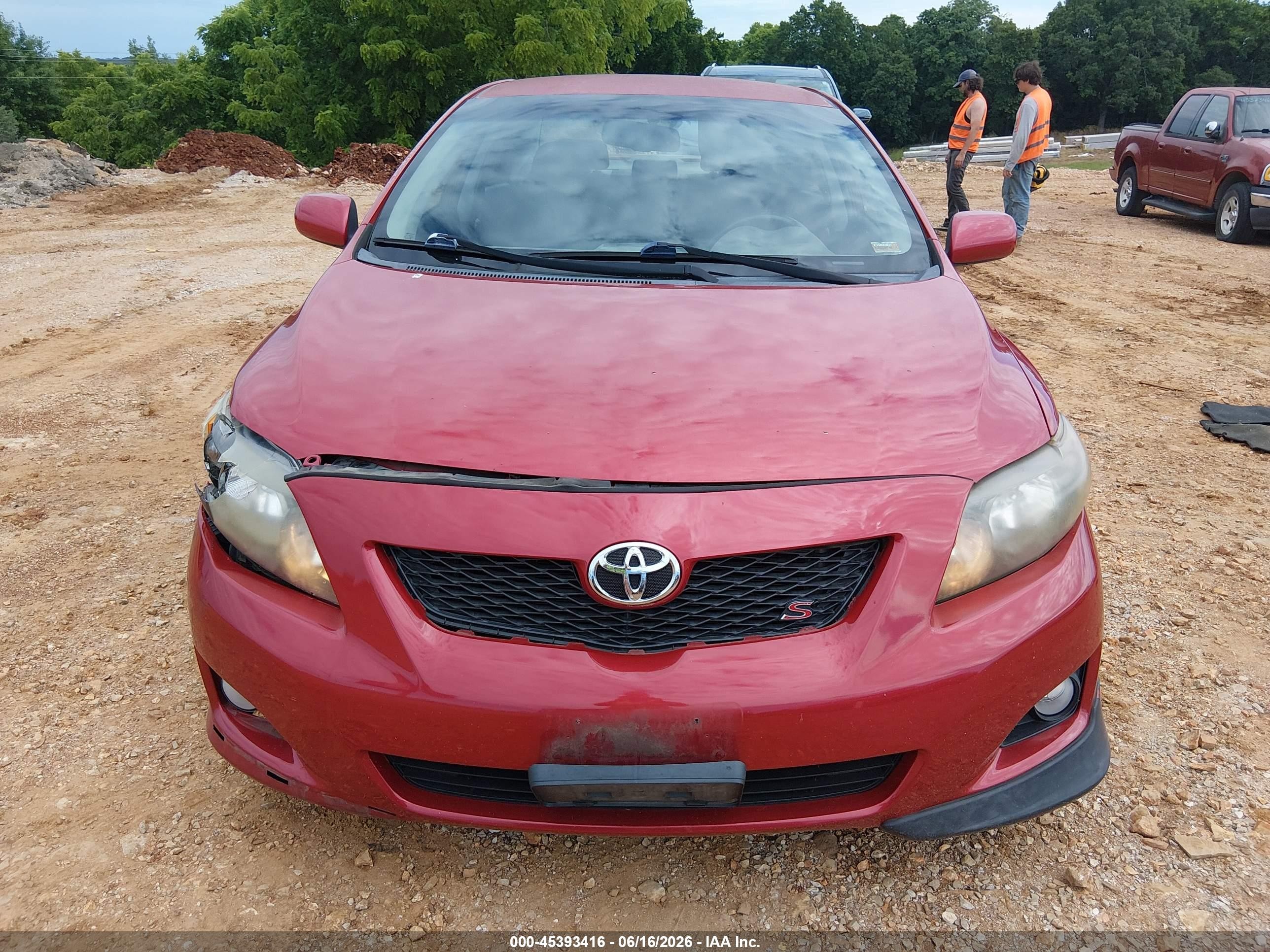 2010 Toyota Corolla S Red vin: 1NXBU4EE7AZ359666