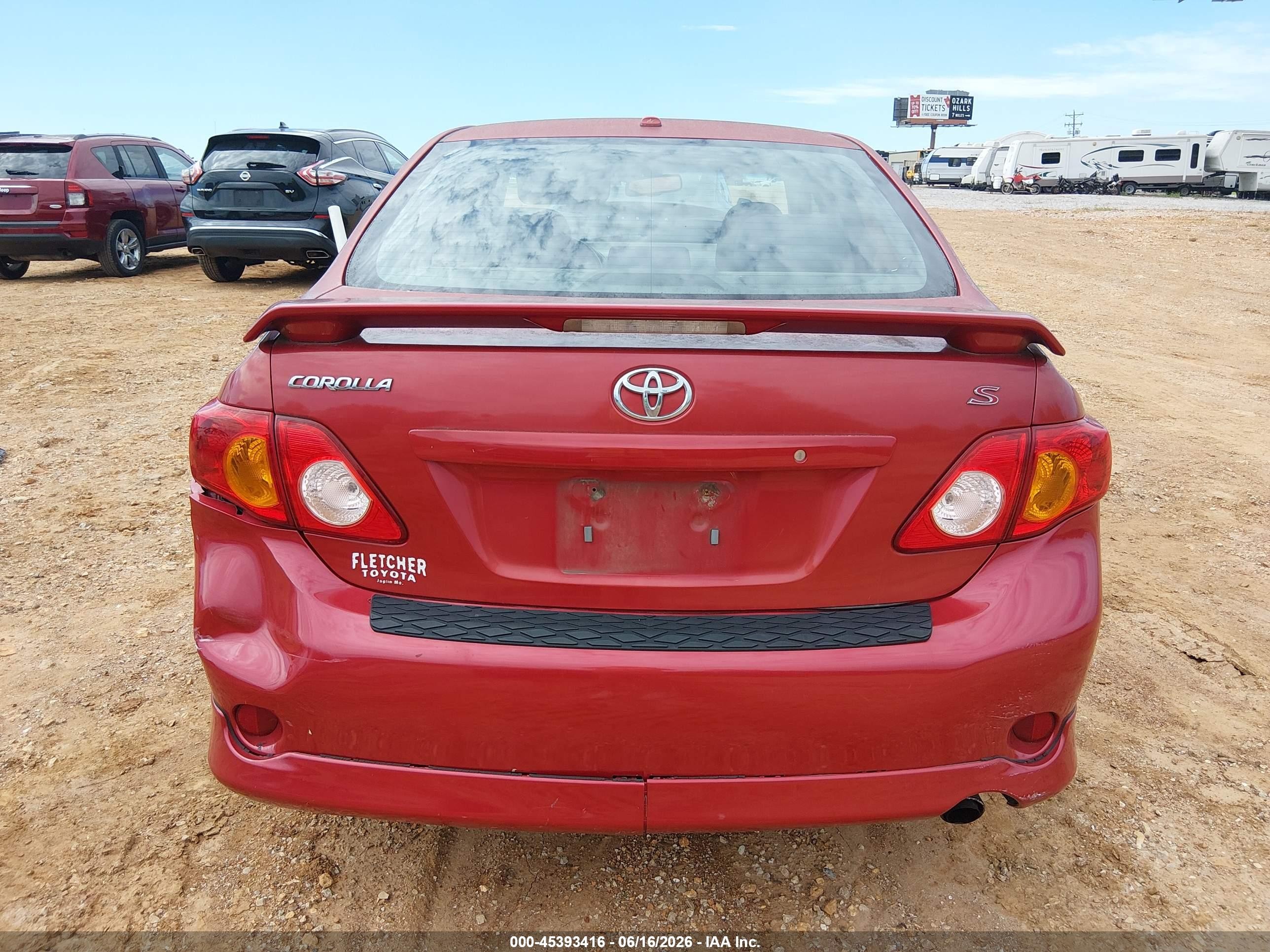2010 Toyota Corolla S Red vin: 1NXBU4EE7AZ359666