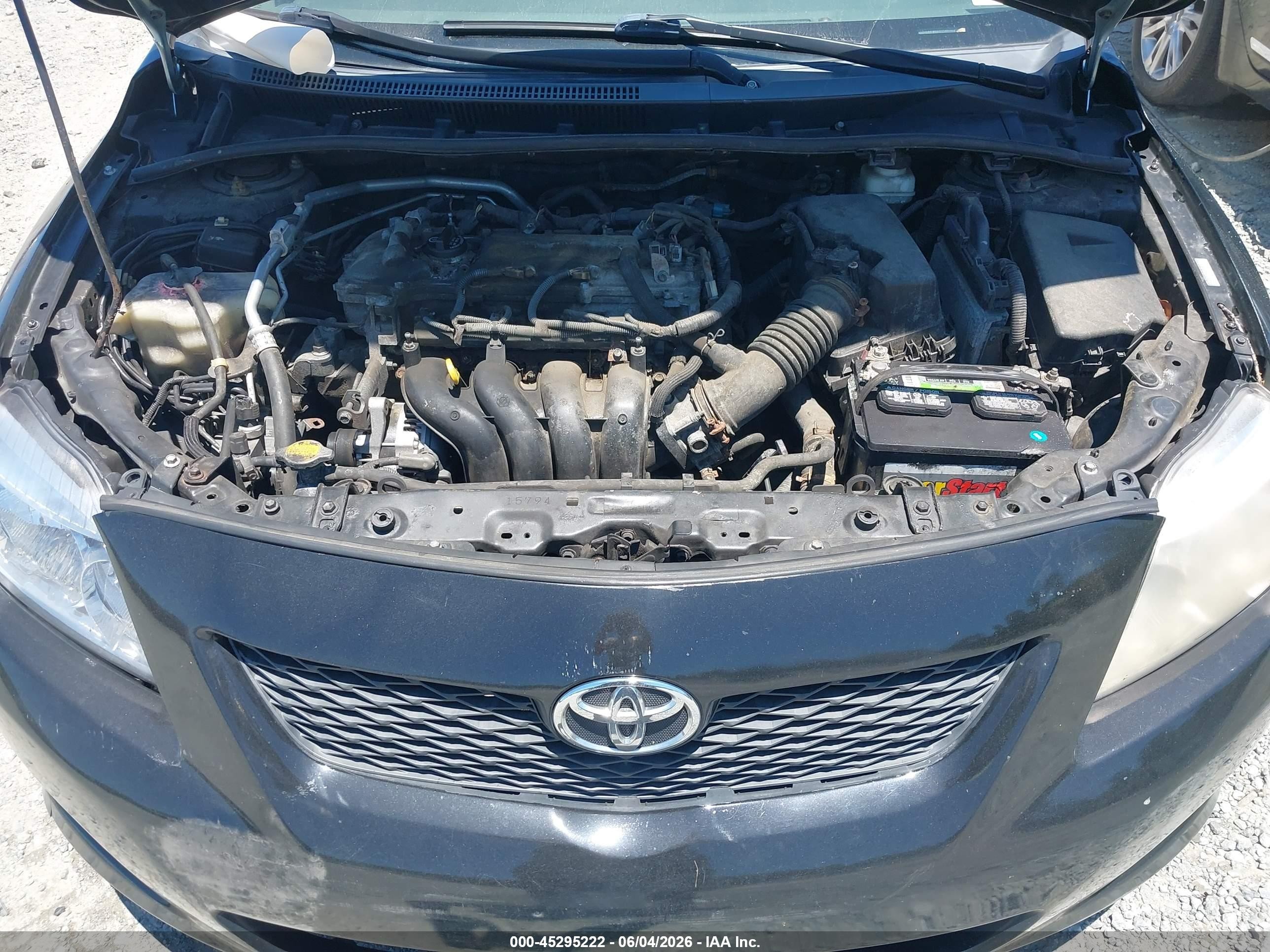 2010 Toyota Corolla Le Black vin: 1NXBU4EE7AZ367346