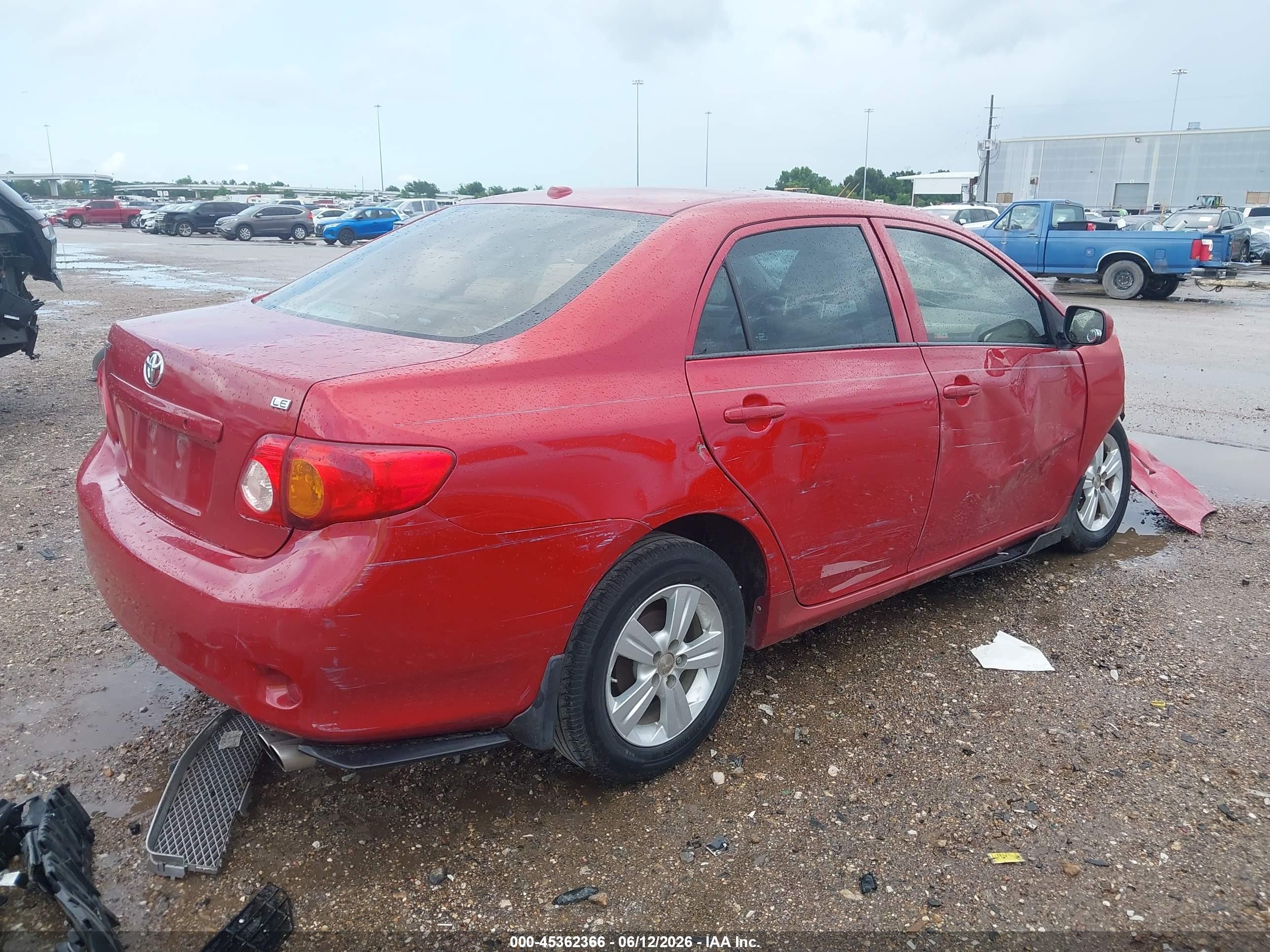 2010 Toyota Corolla Le Красный vin: 1NXBU4EE7AZ369758