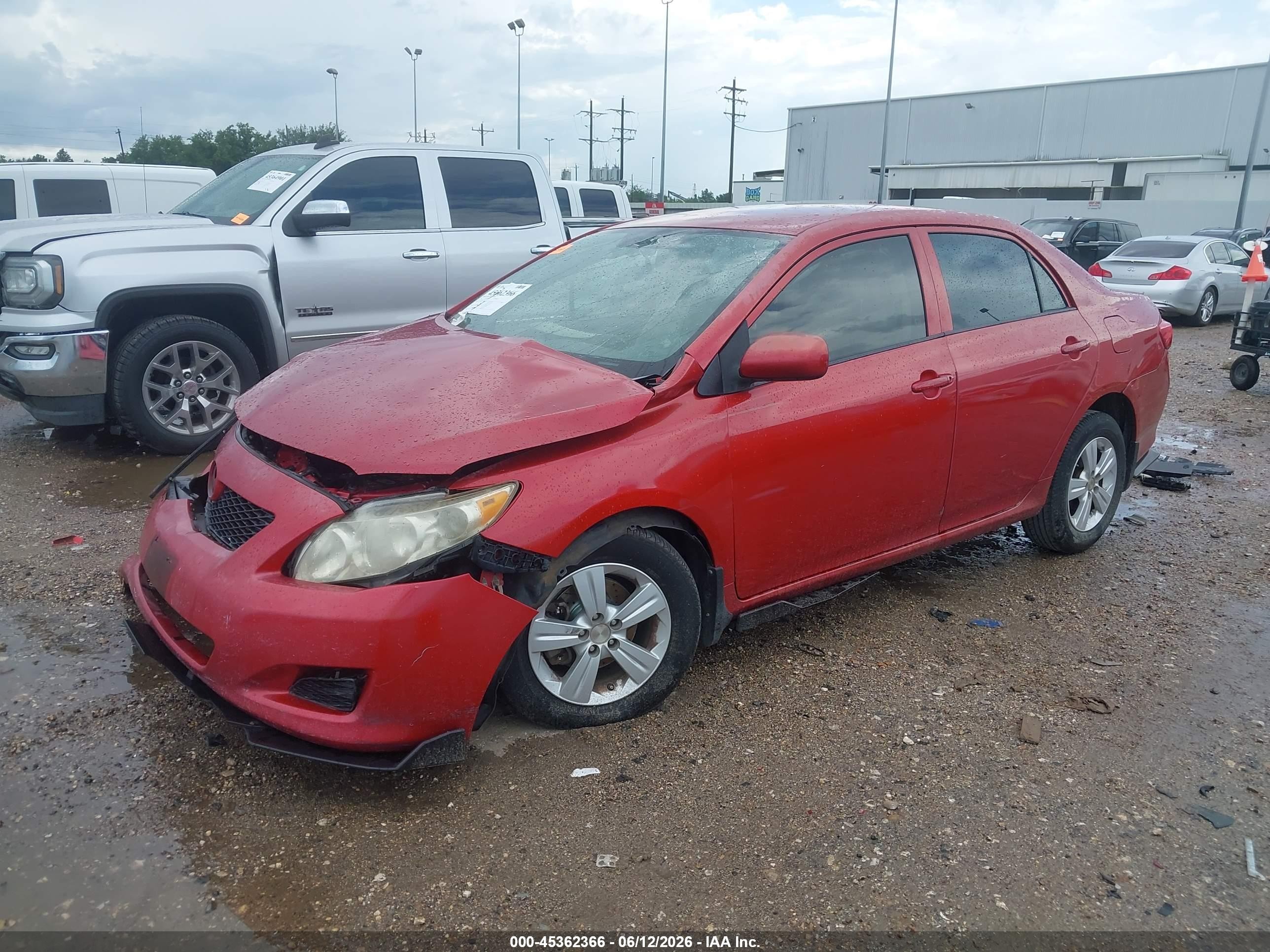 2010 Toyota Corolla Le Красный vin: 1NXBU4EE7AZ369758