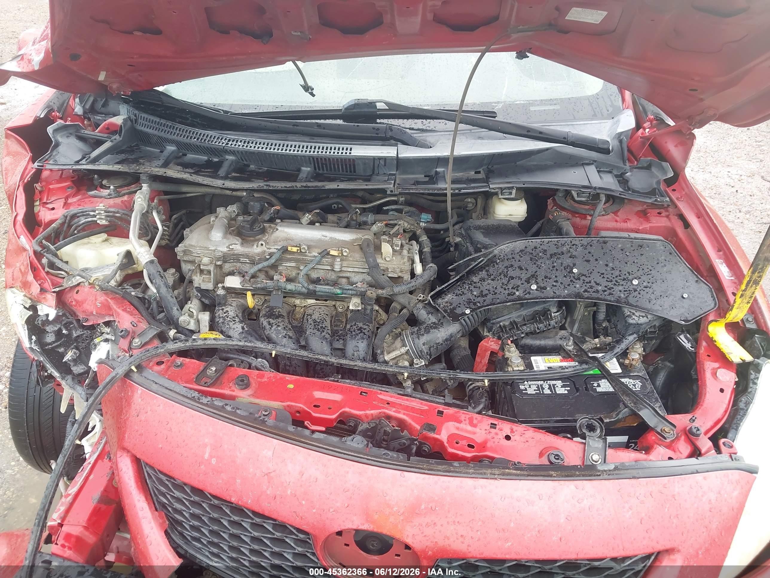 2010 Toyota Corolla Le Красный vin: 1NXBU4EE7AZ369758