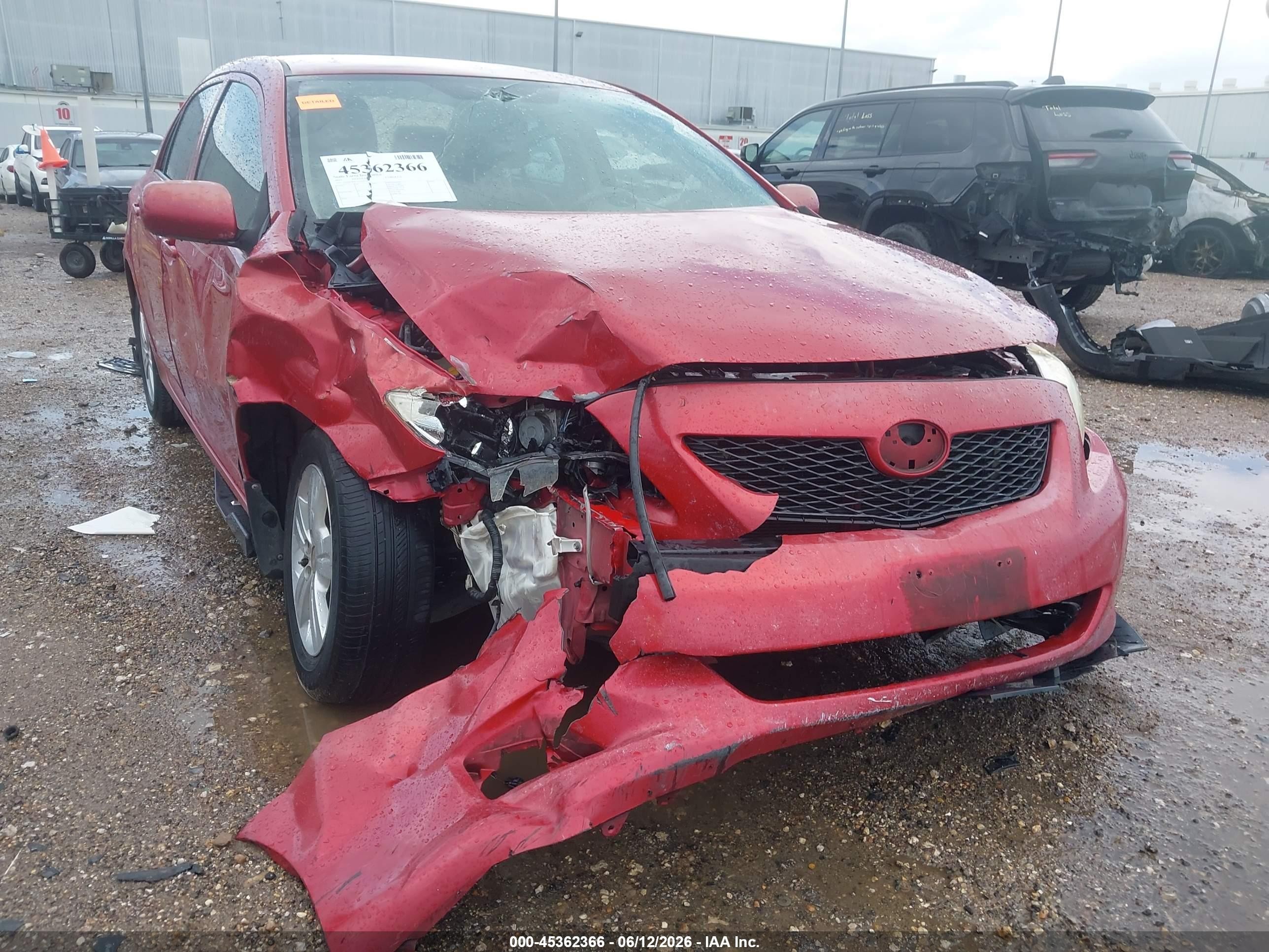 2010 Toyota Corolla Le Красный vin: 1NXBU4EE7AZ369758