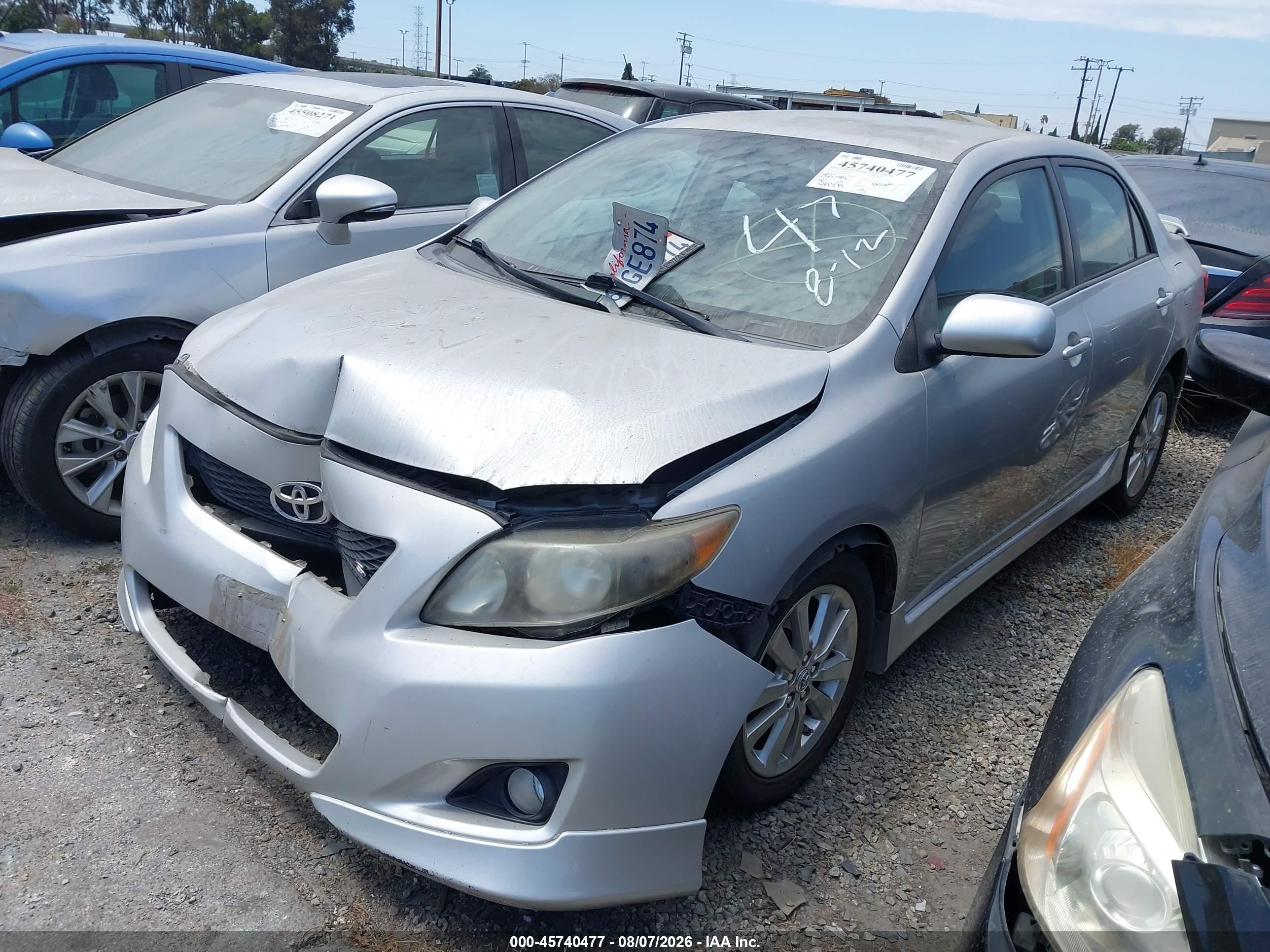2010 Toyota Corolla S Silver vin: 1NXBU4EE8AZ234031