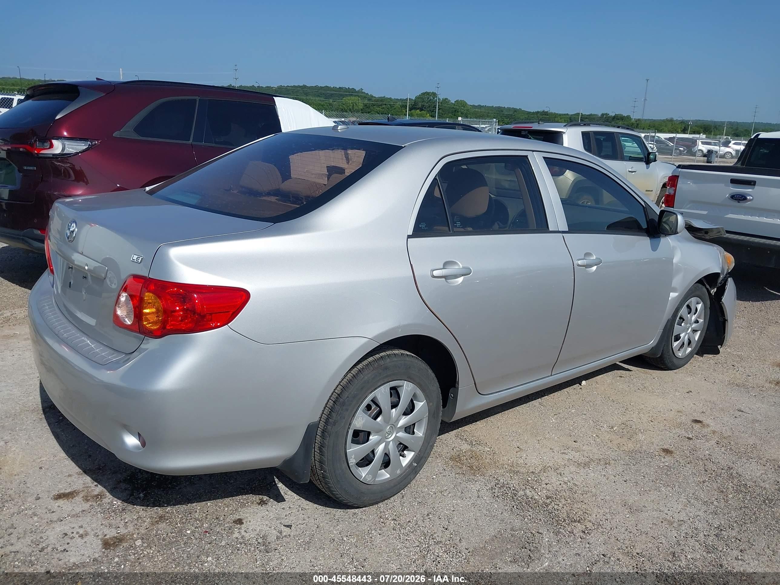 2010 Toyota Corolla Le Серебряный vin: 1NXBU4EE8AZ237141