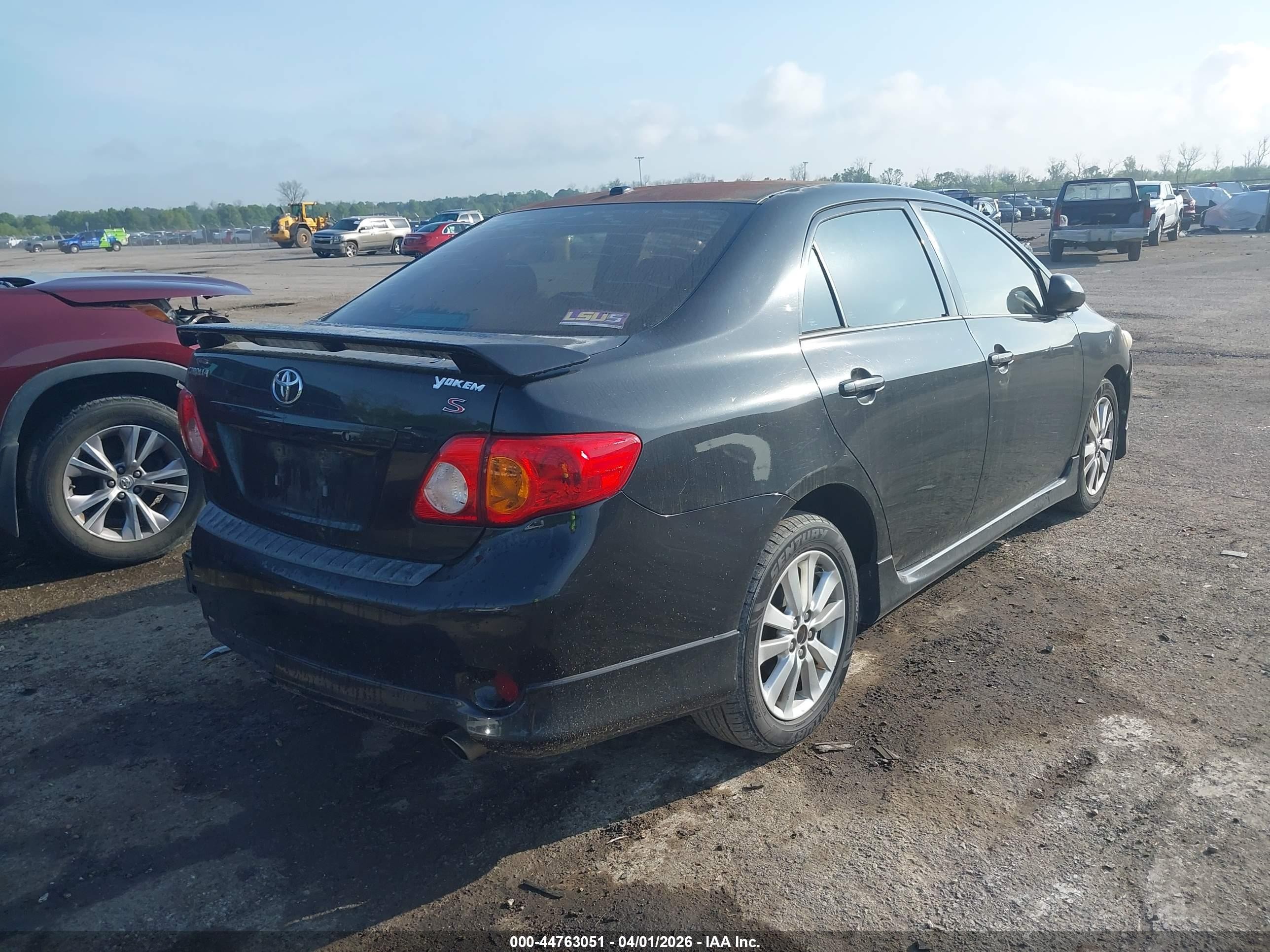 2010 Toyota Corolla S Black vin: 1NXBU4EE8AZ251167