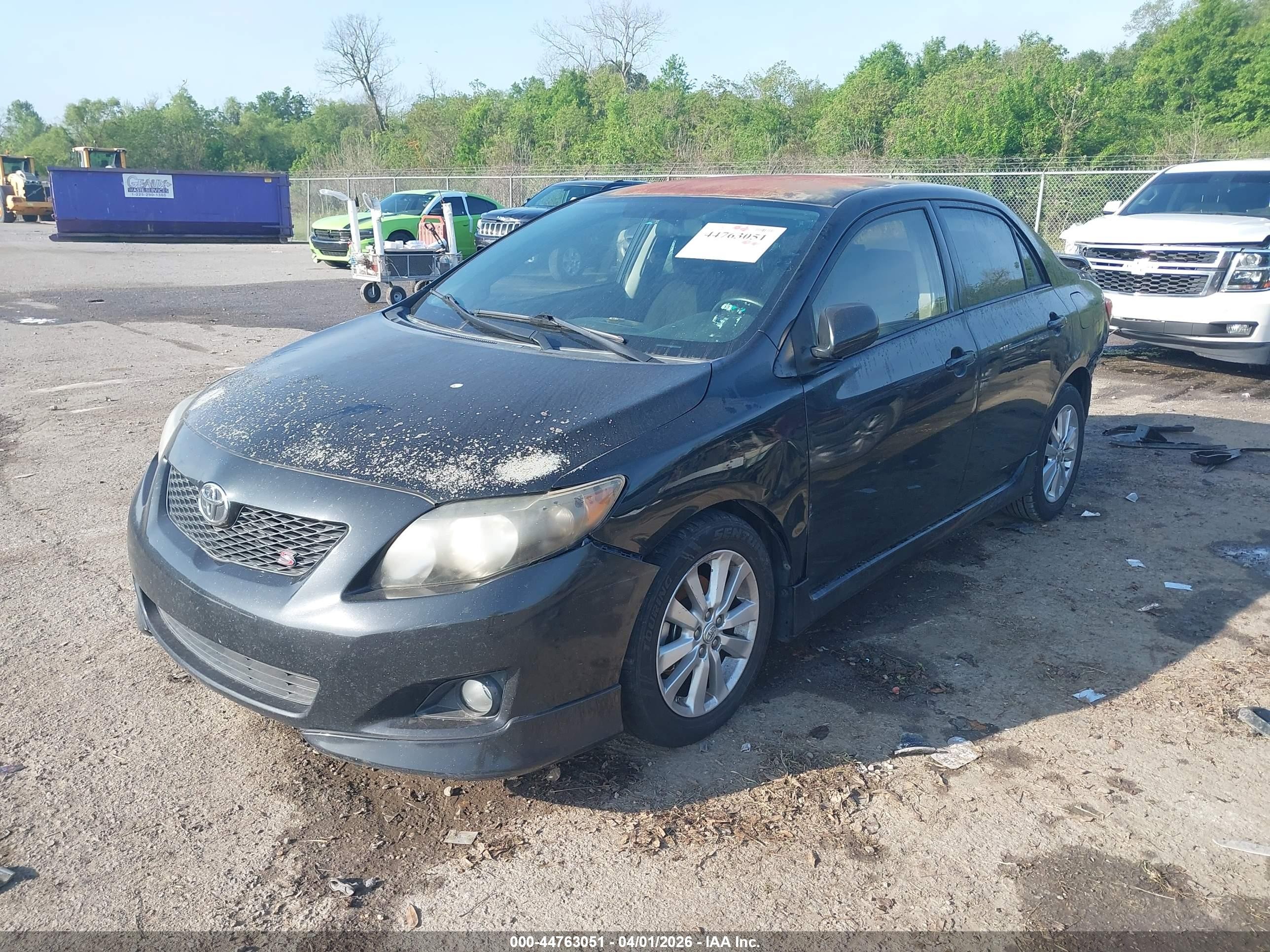 2010 Toyota Corolla S Black vin: 1NXBU4EE8AZ251167