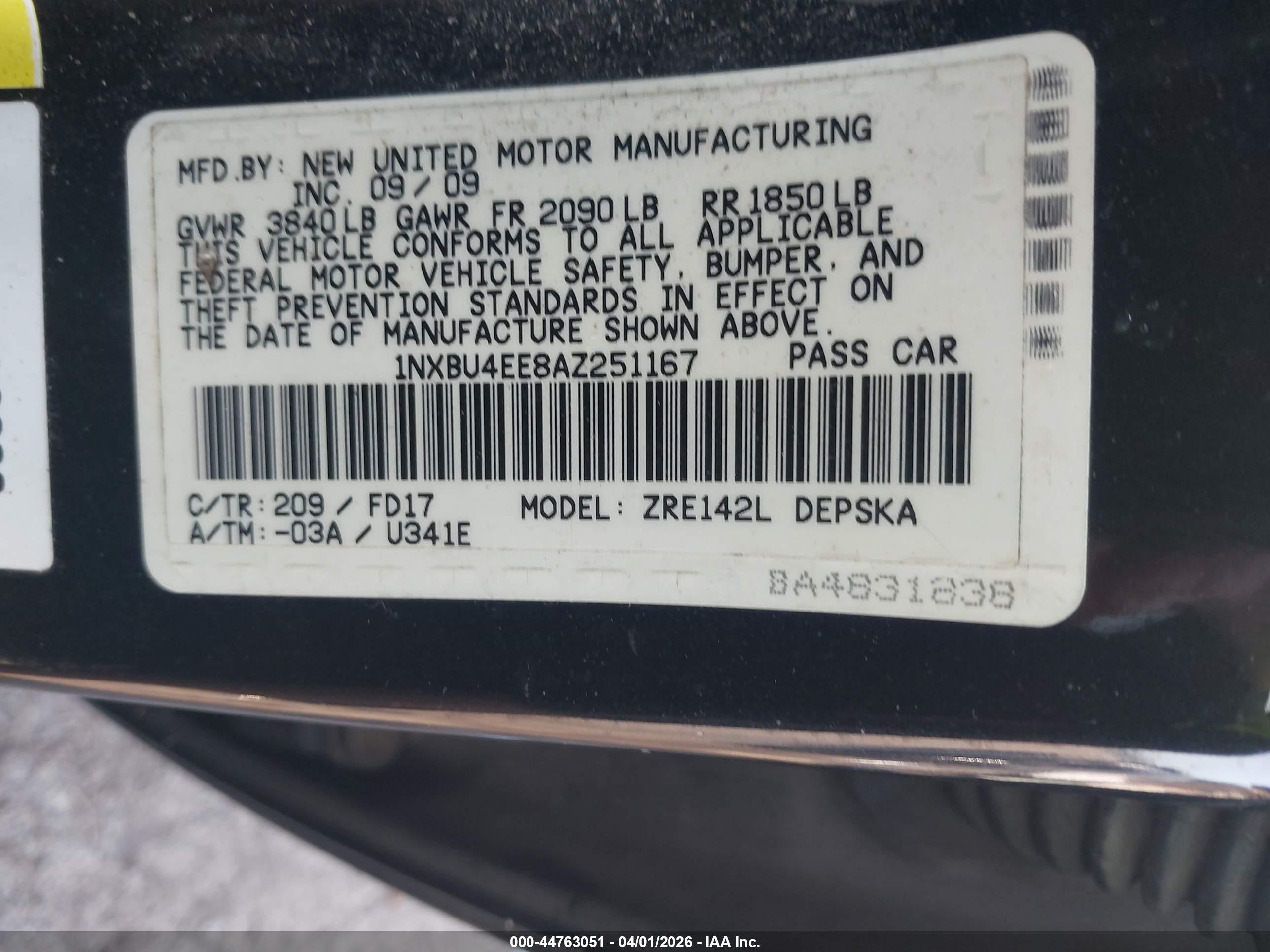 2010 Toyota Corolla S Black vin: 1NXBU4EE8AZ251167
