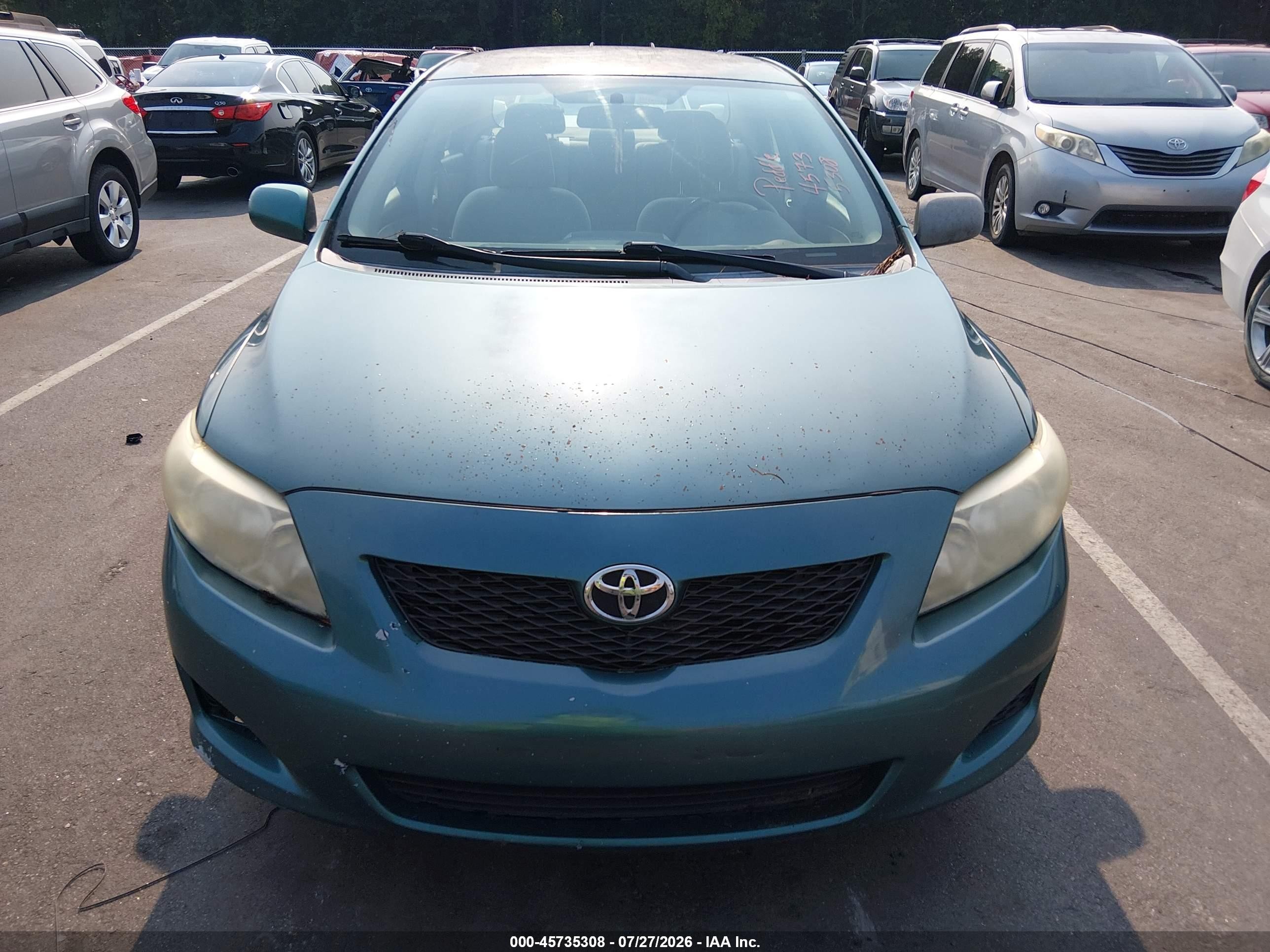 2010 Toyota Corolla Le Бирюзовый vin: 1NXBU4EE8AZ285562