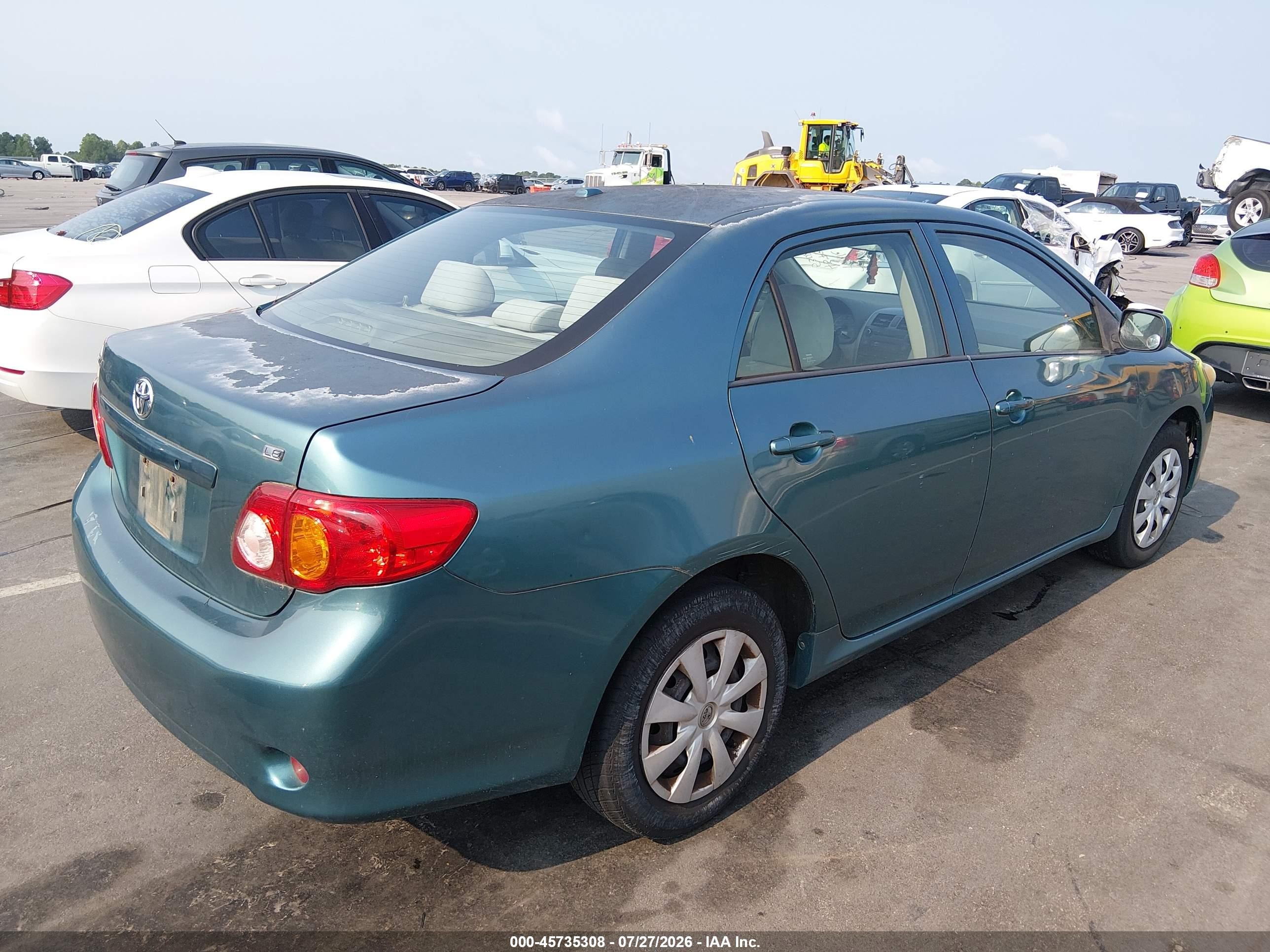2010 Toyota Corolla Le Бирюзовый vin: 1NXBU4EE8AZ285562