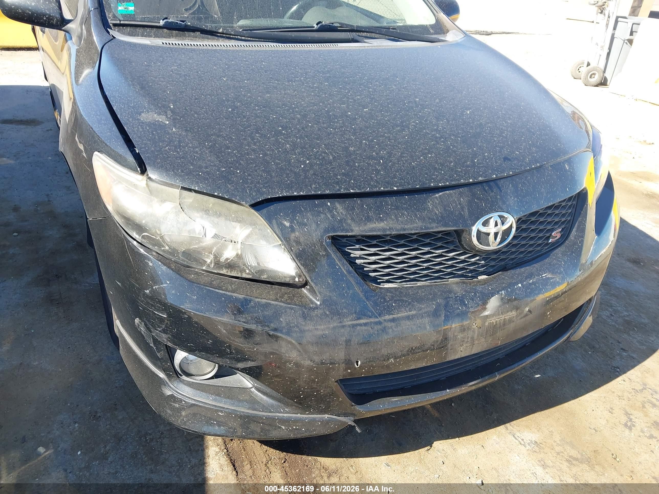 2010 Toyota Corolla S Black vin: 1NXBU4EE8AZ319399