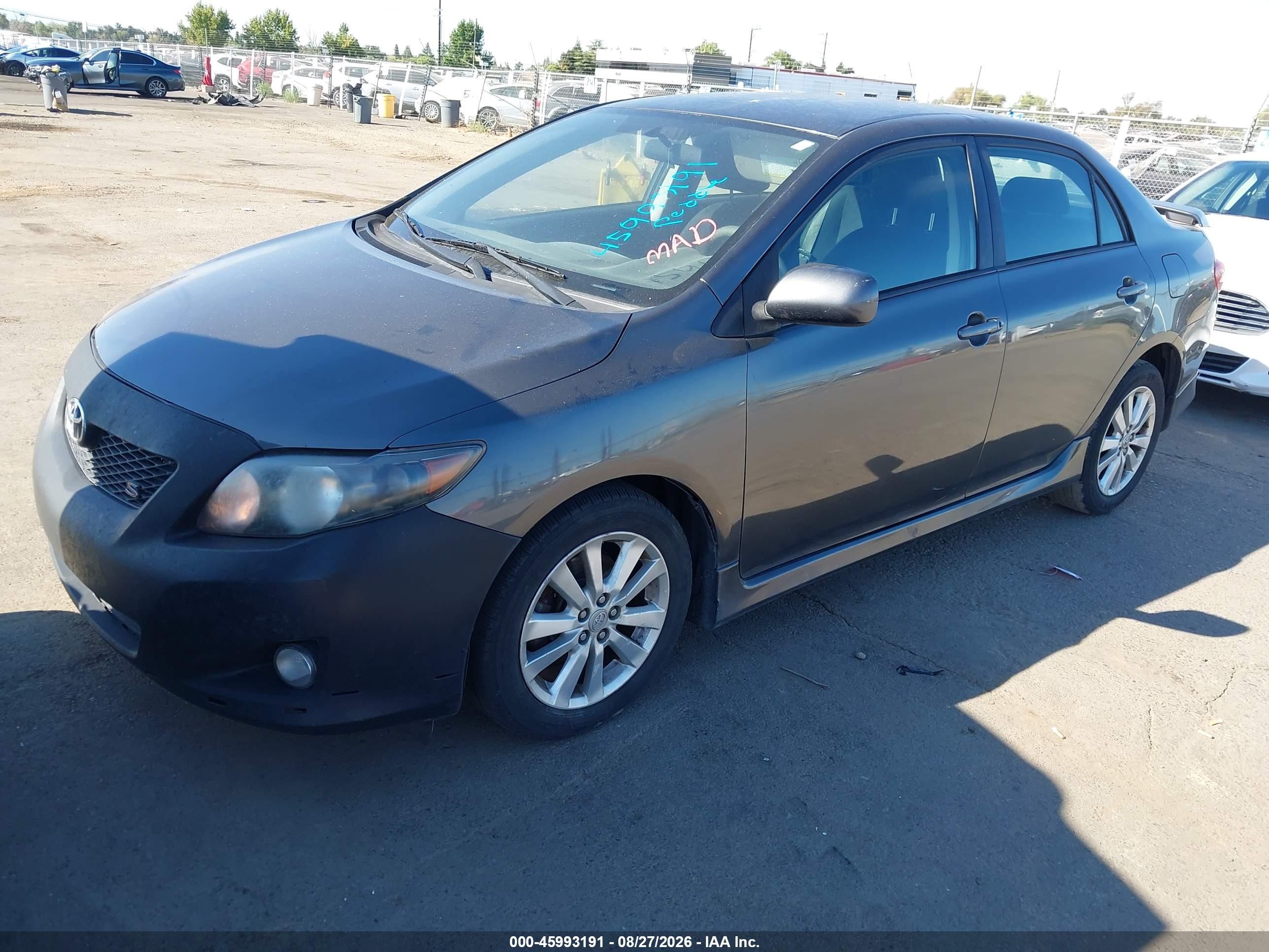 2010 Toyota Corolla S Gray vin: 1NXBU4EE8AZ326062