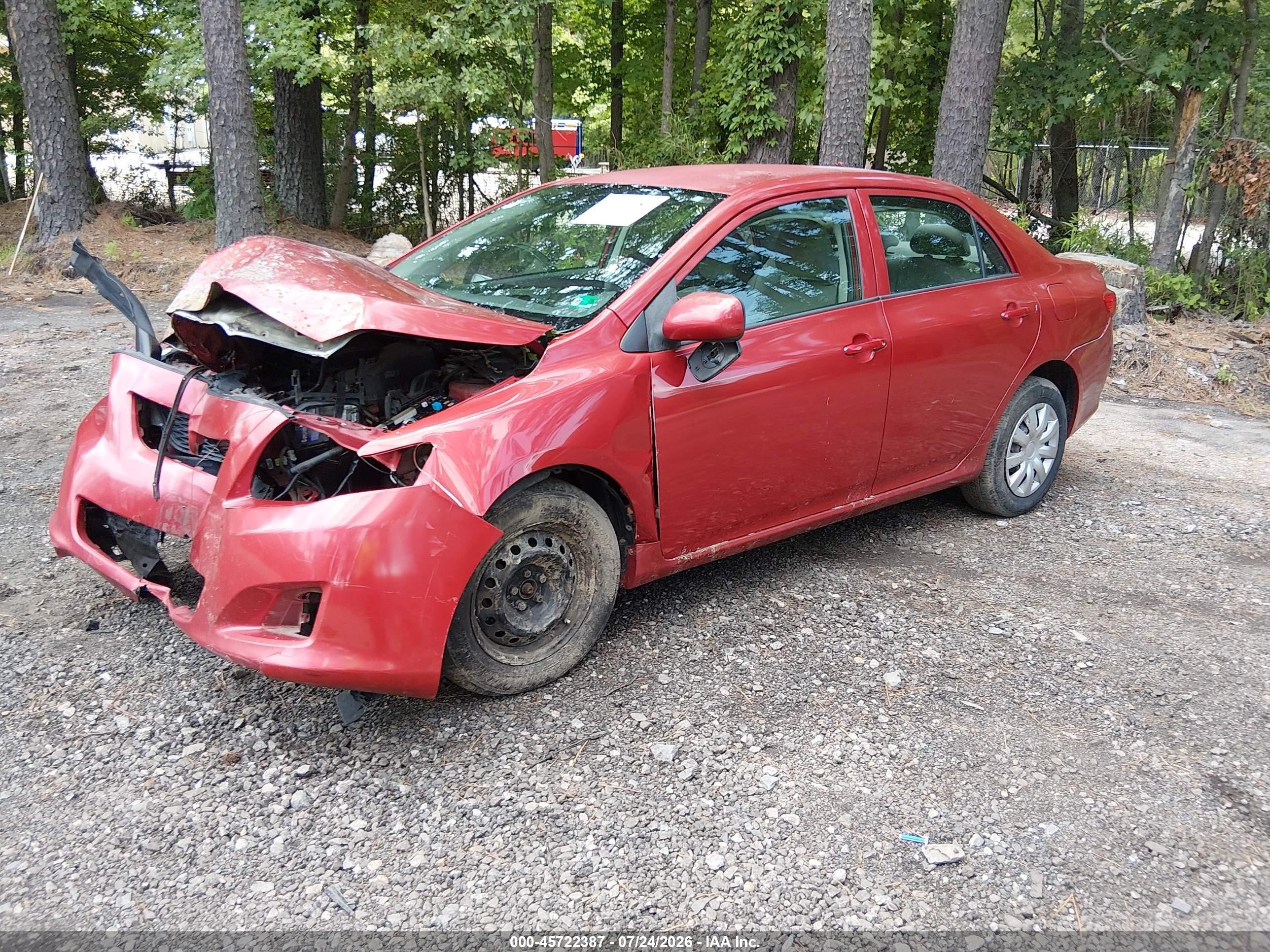 2010 Toyota Corolla Le Red vin: 1NXBU4EE8AZ327678