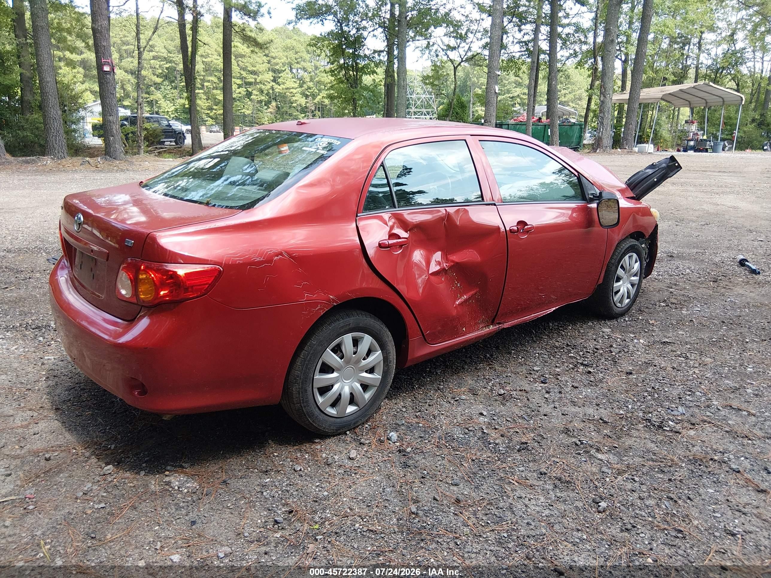 2010 Toyota Corolla Le Red vin: 1NXBU4EE8AZ327678