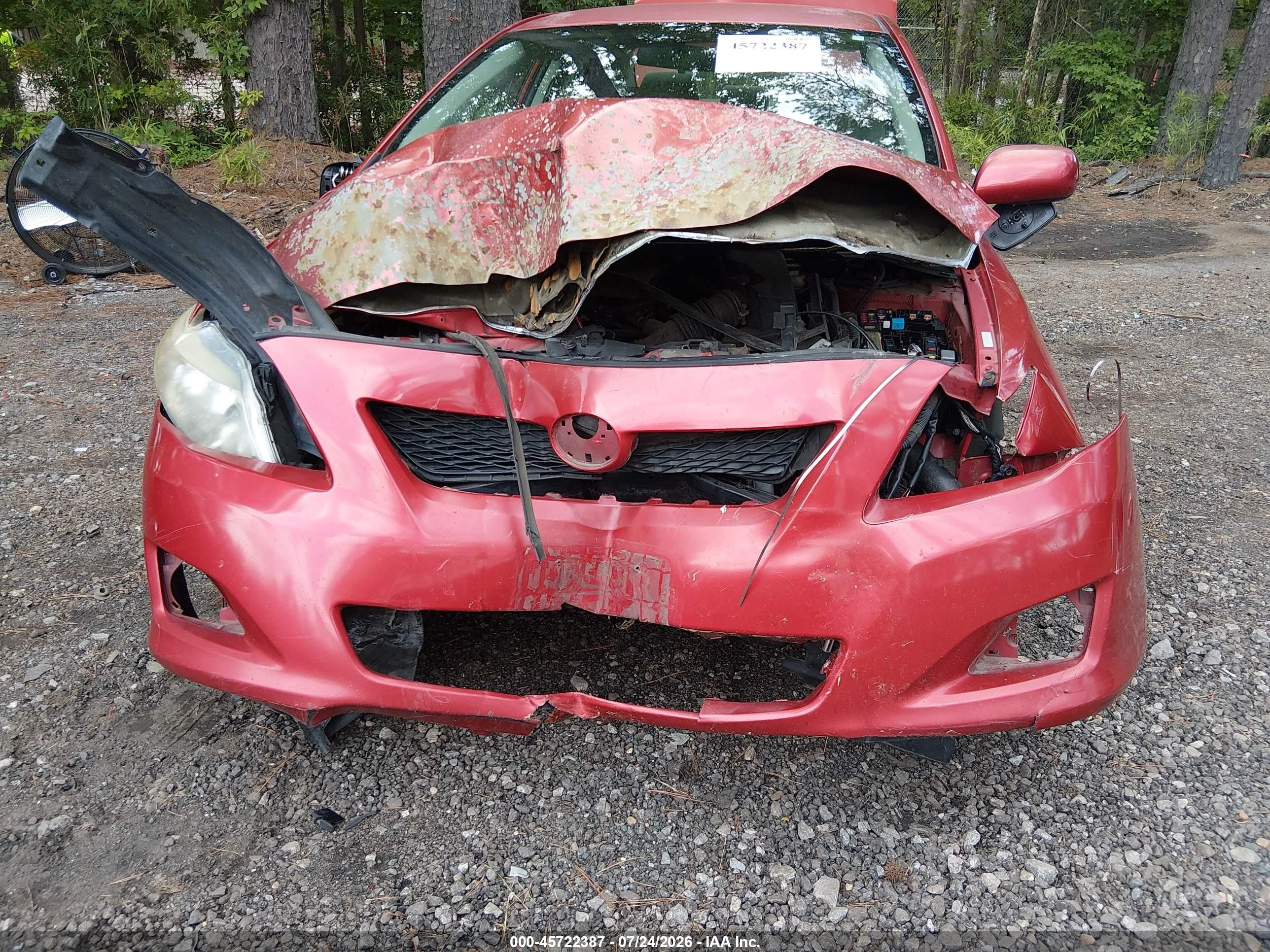 2010 Toyota Corolla Le Red vin: 1NXBU4EE8AZ327678