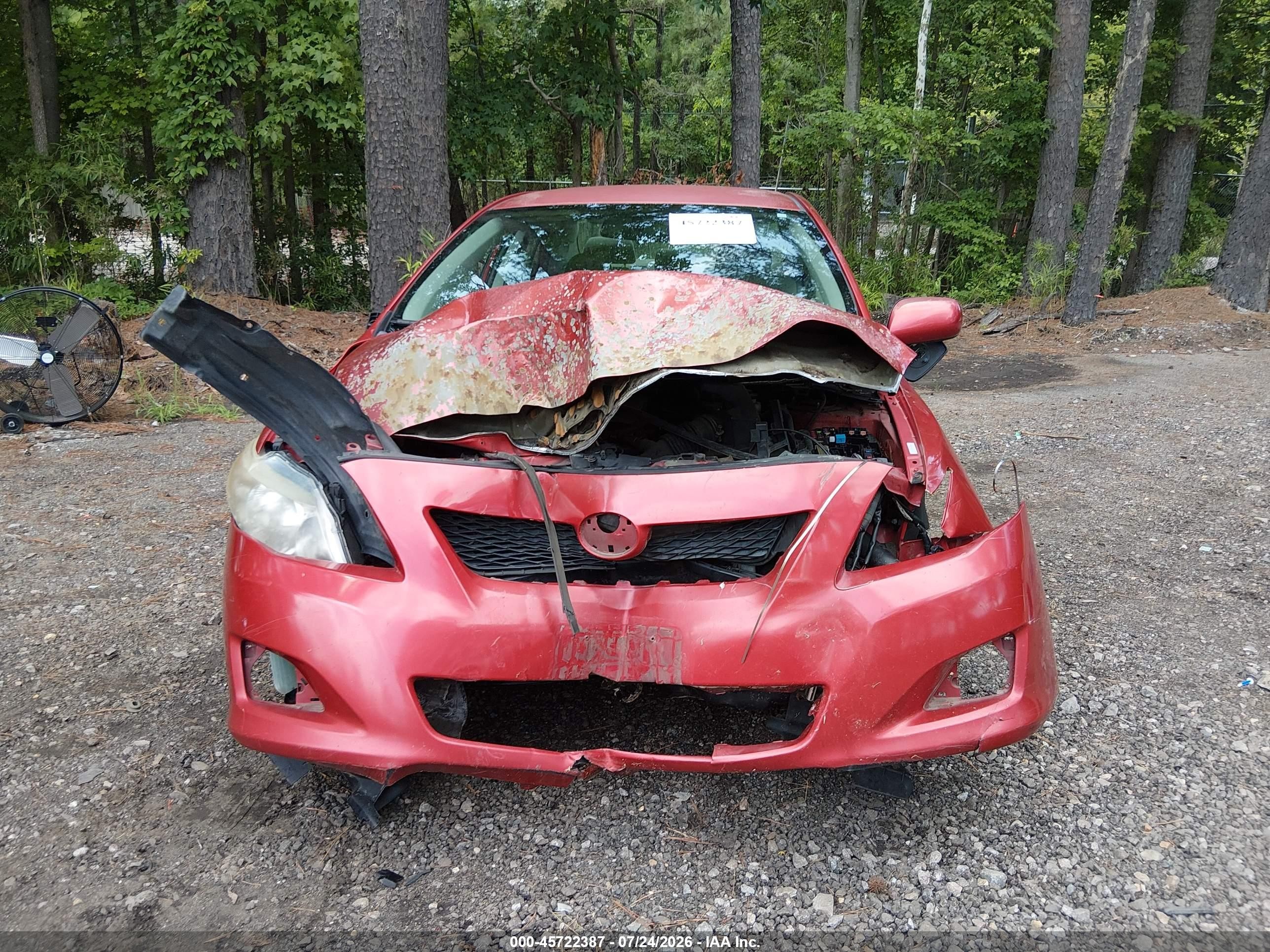 2010 Toyota Corolla Le Red vin: 1NXBU4EE8AZ327678