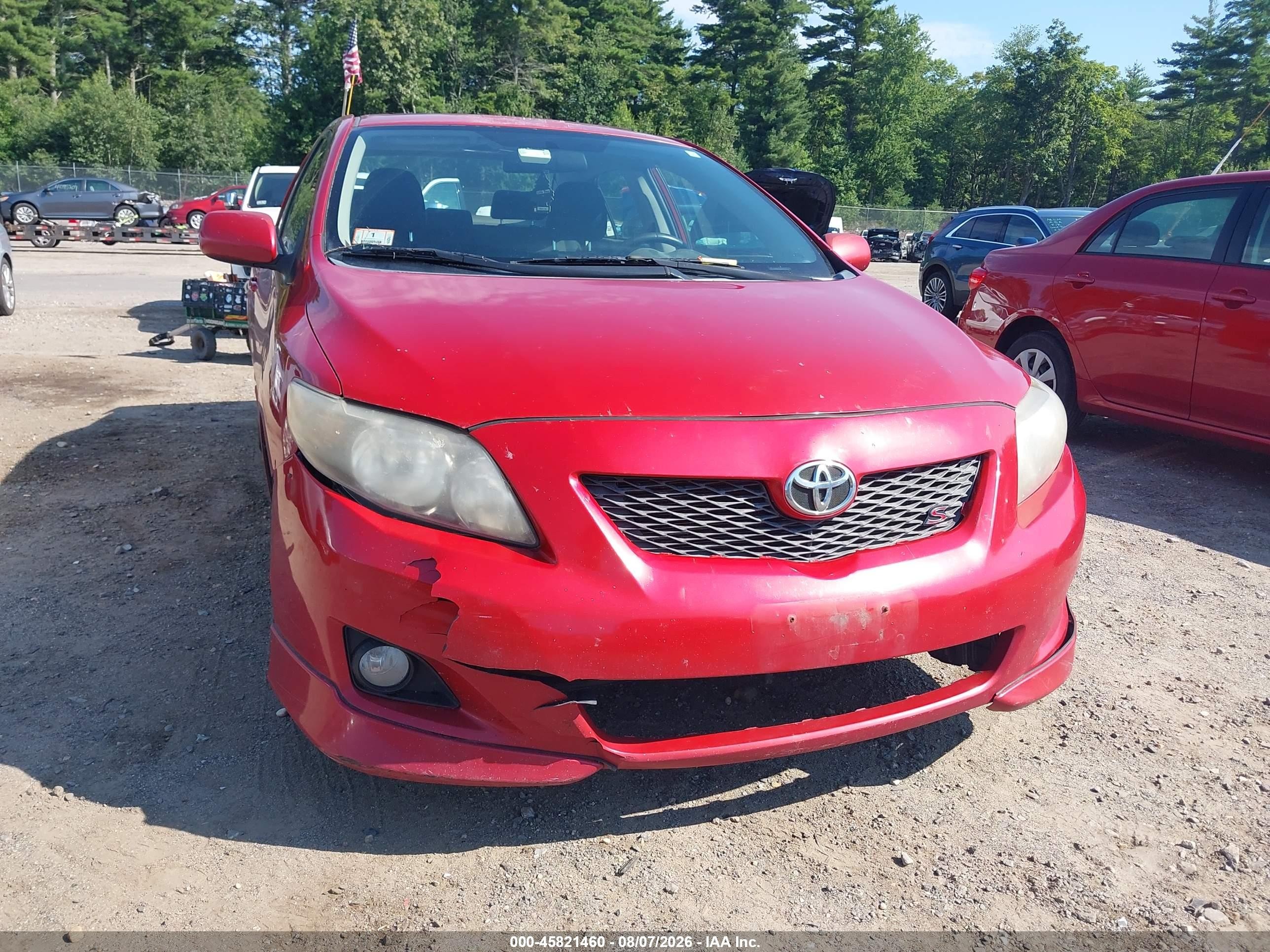2010 Toyota Corolla S Red vin: 1NXBU4EE8AZ355173