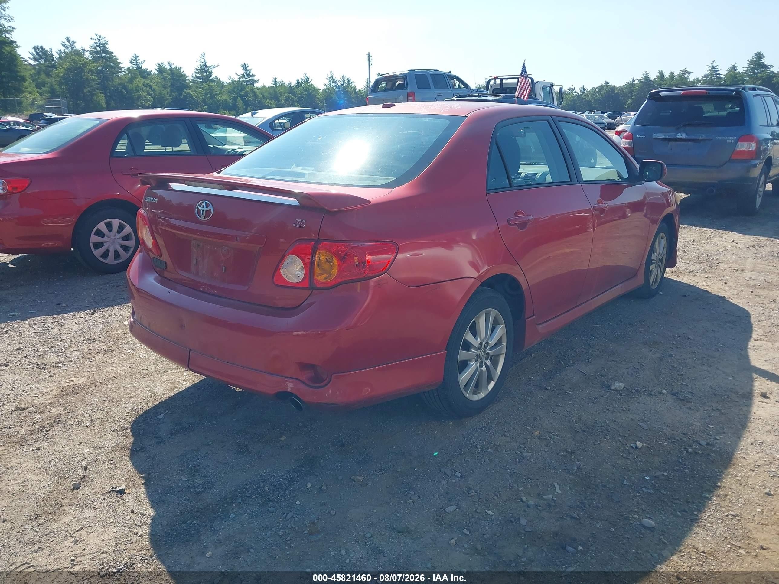 2010 Toyota Corolla S Red vin: 1NXBU4EE8AZ355173