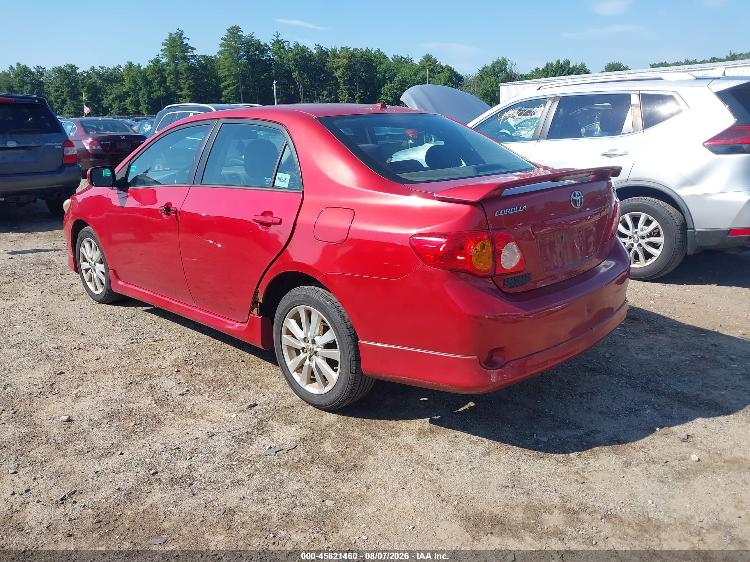 2010 Toyota Corolla S Red vin: 1NXBU4EE8AZ355173