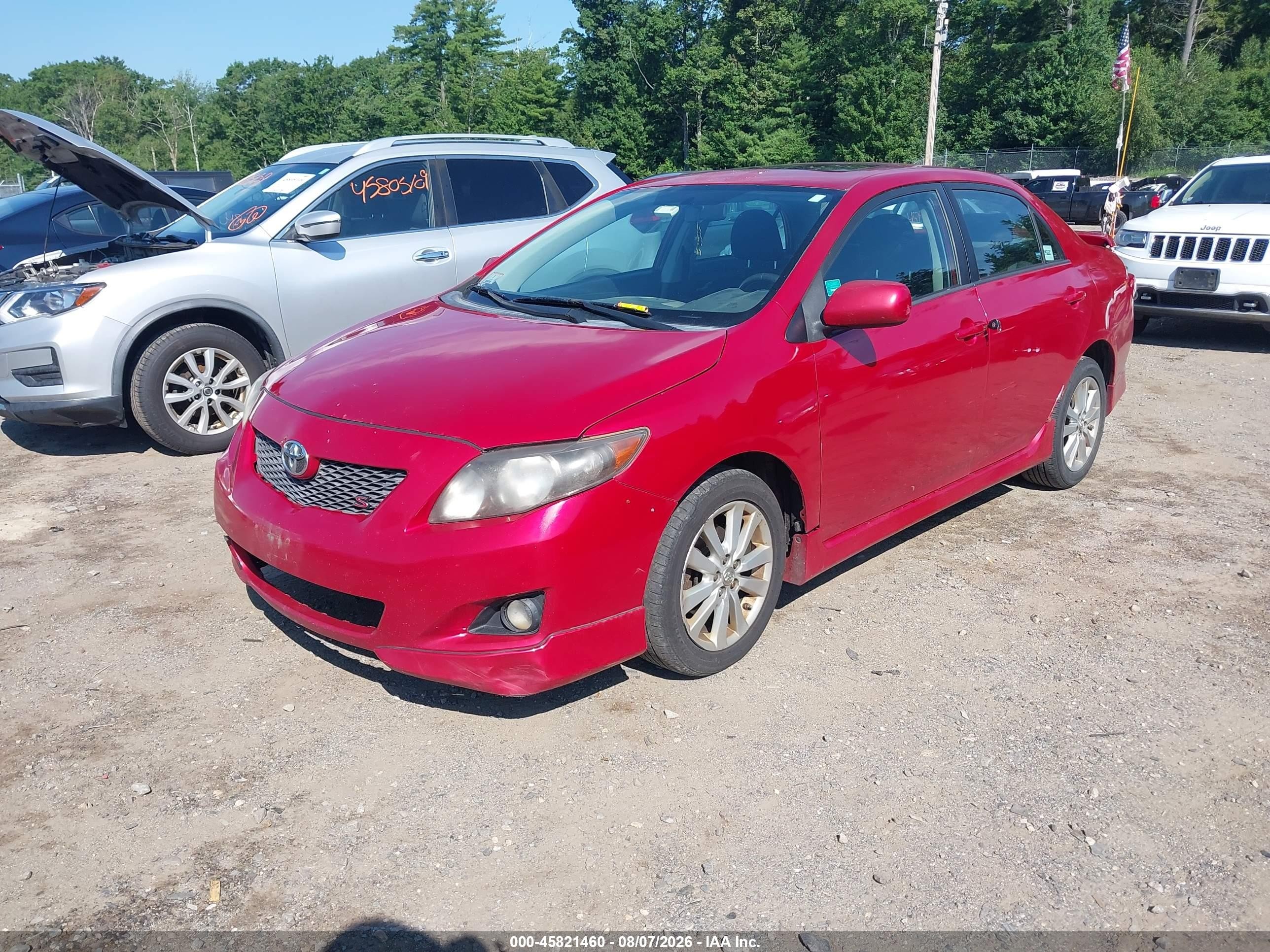2010 Toyota Corolla S Red vin: 1NXBU4EE8AZ355173