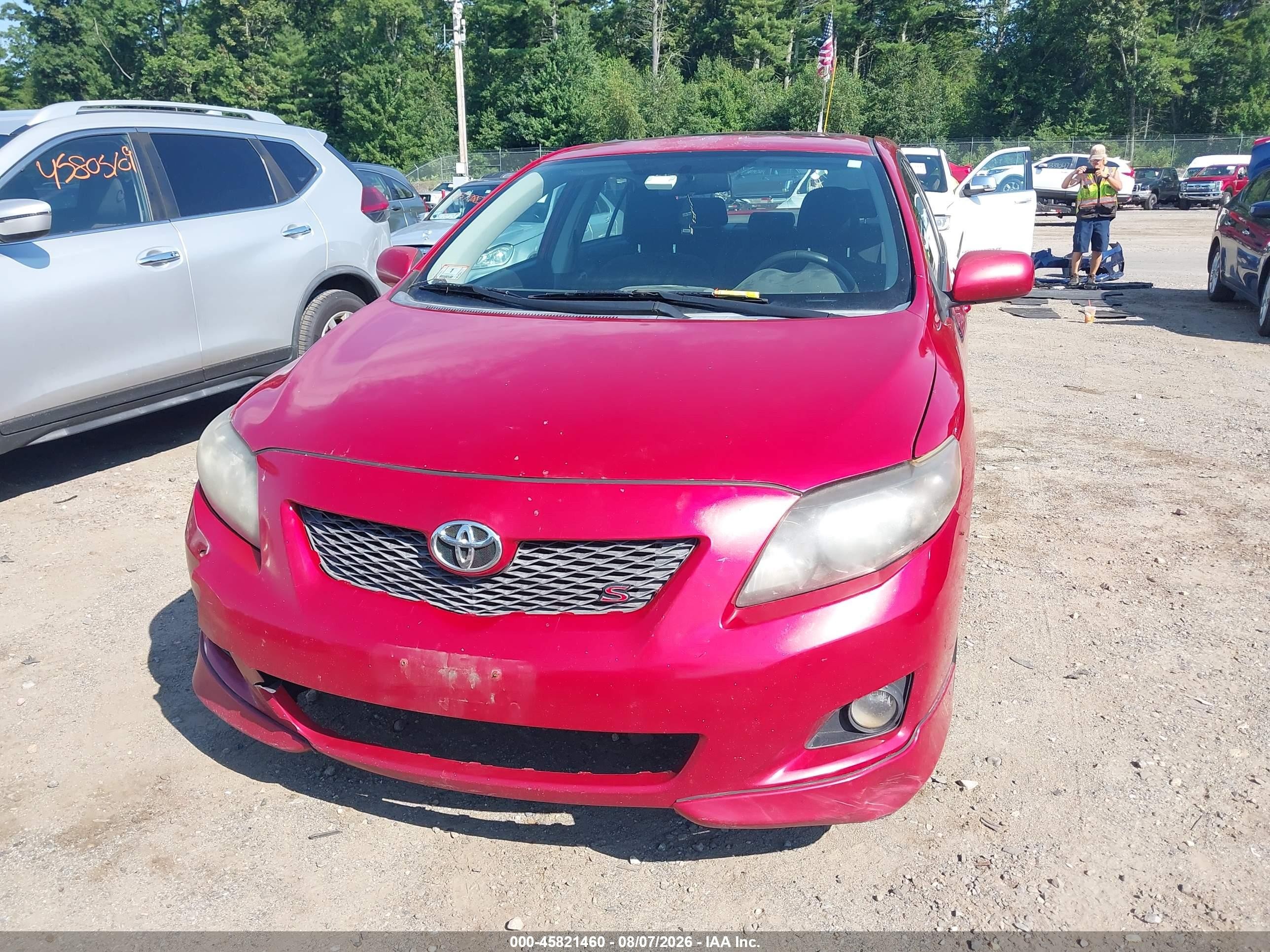 2010 Toyota Corolla S Red vin: 1NXBU4EE8AZ355173
