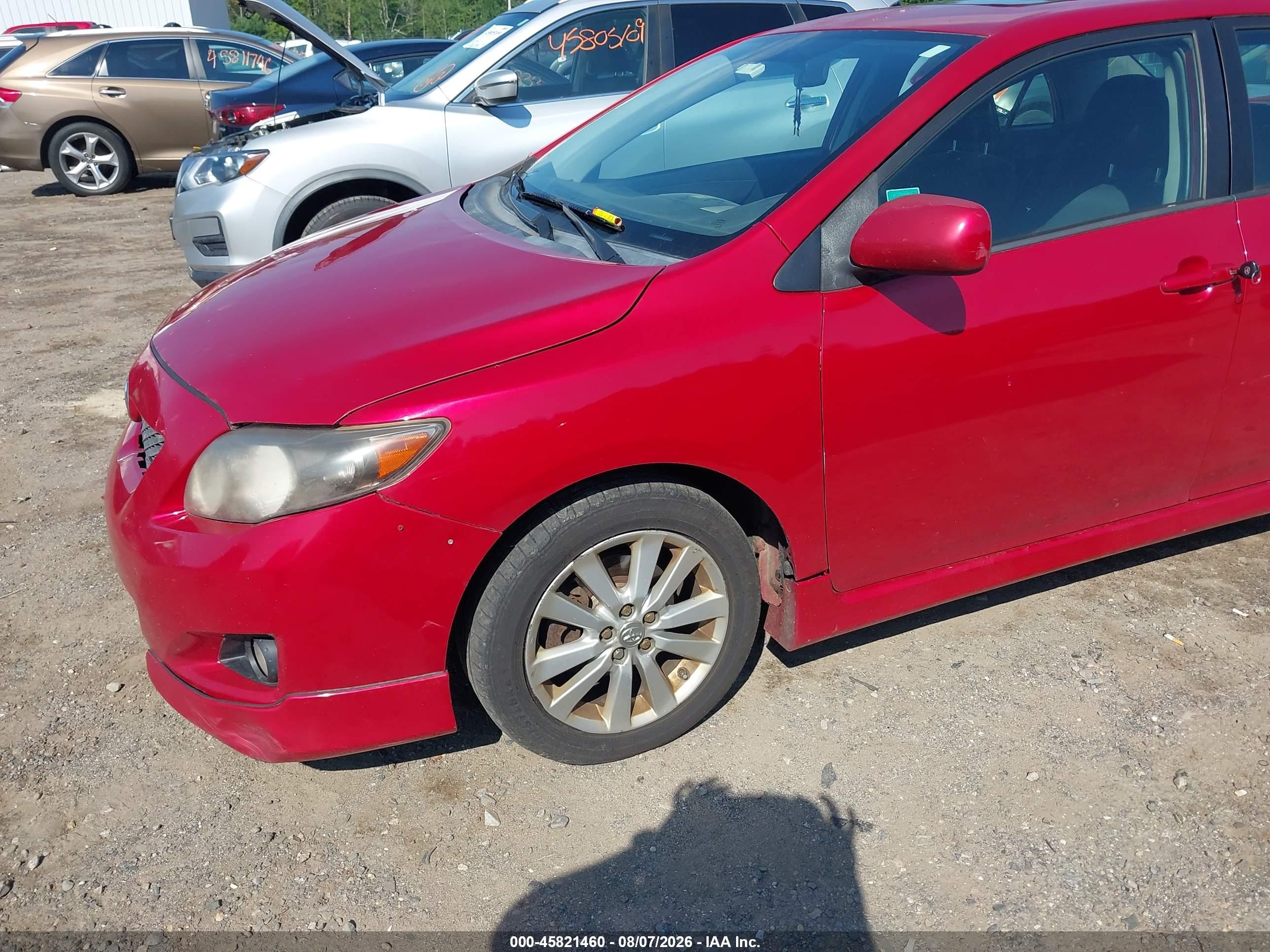 2010 Toyota Corolla S Red vin: 1NXBU4EE8AZ355173