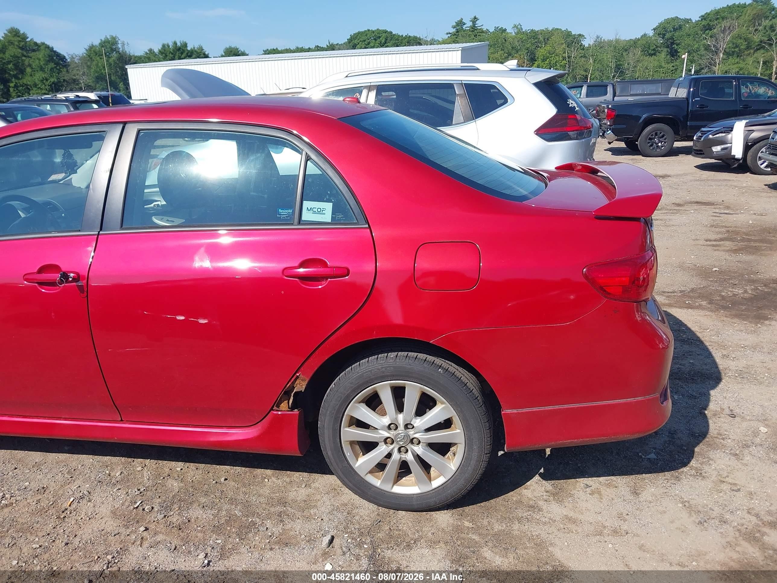 2010 Toyota Corolla S Red vin: 1NXBU4EE8AZ355173
