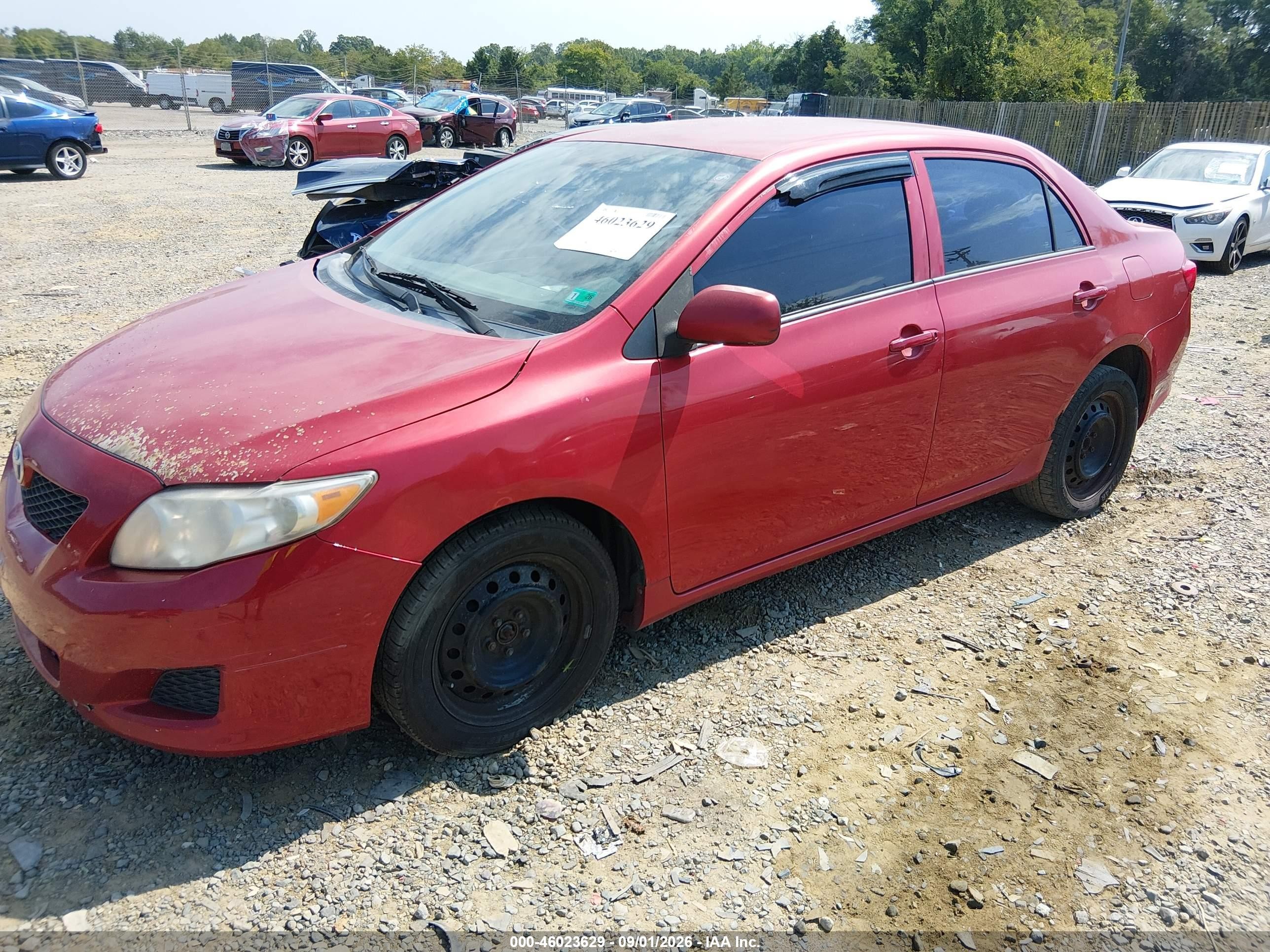 2010 Toyota Corolla Le Red vin: 1NXBU4EE8AZ375987