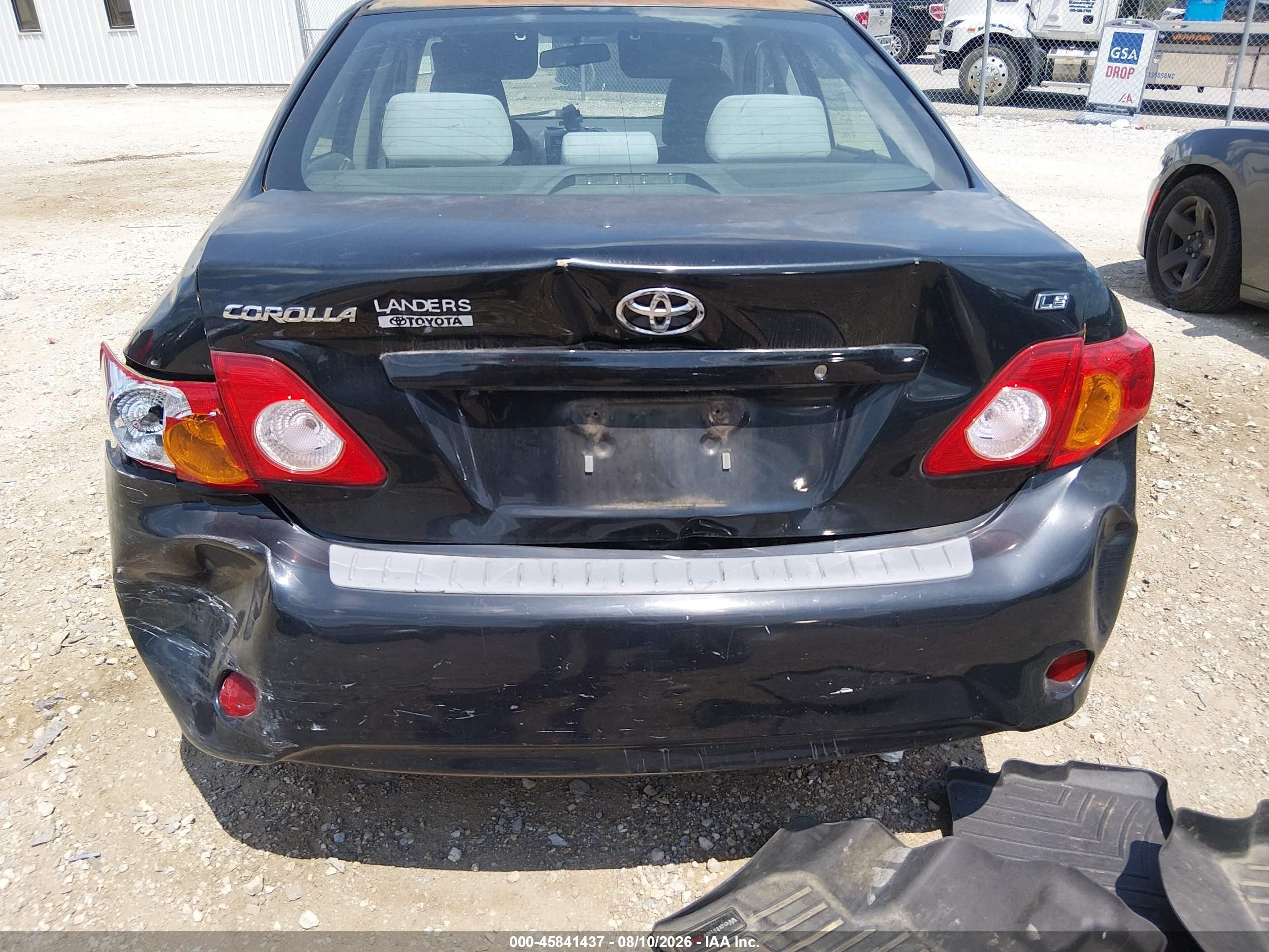 2010 Toyota Corolla Le Черный vin: 1NXBU4EE9AZ175183