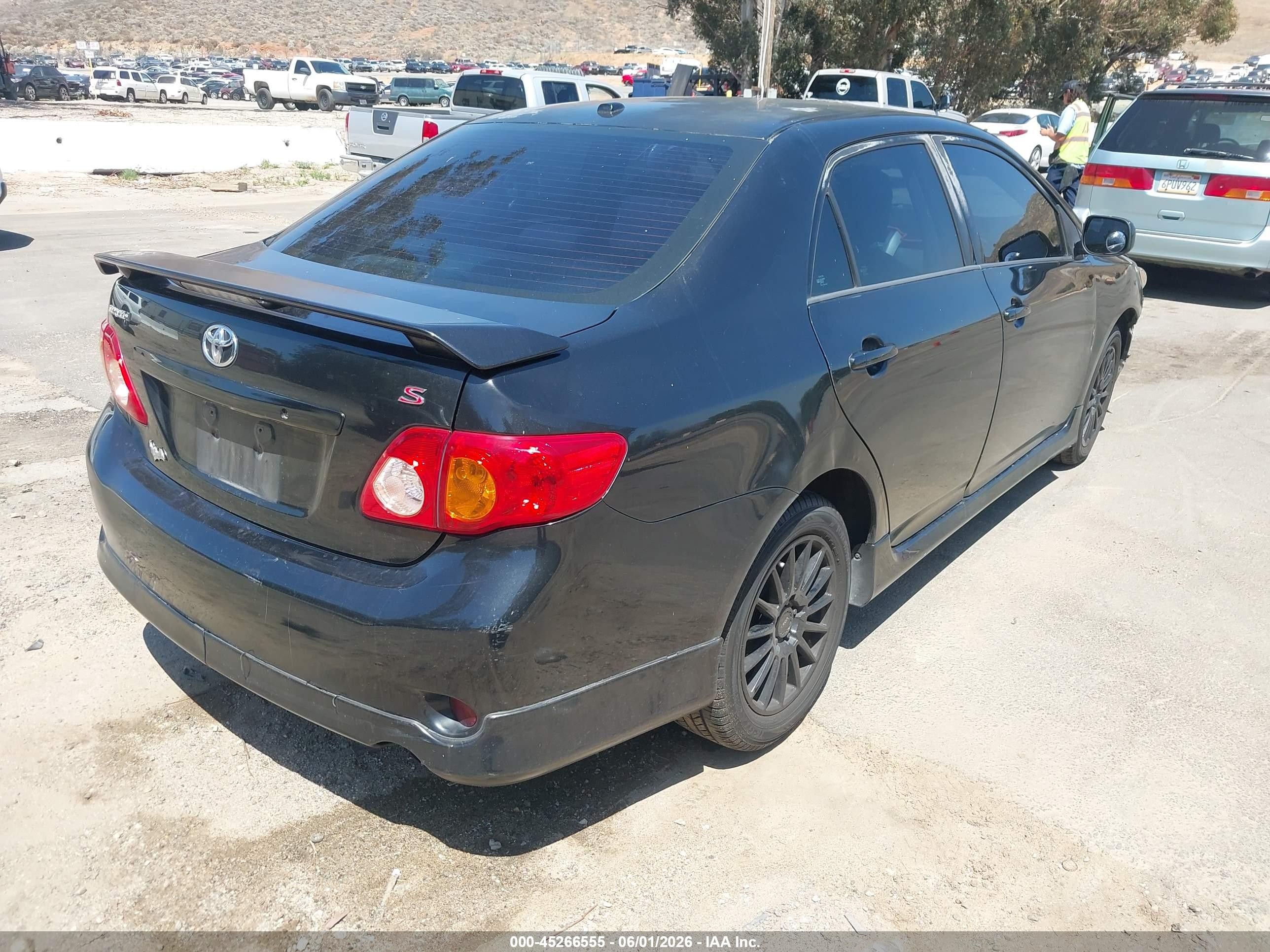 2010 Toyota Corolla S Black vin: 1NXBU4EE9AZ202155