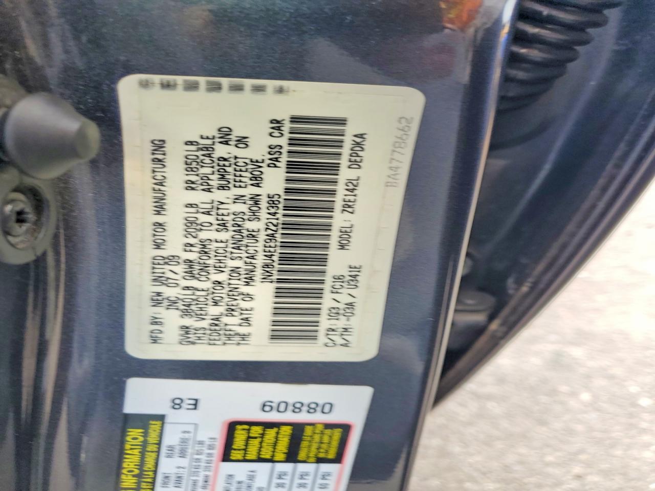 2010 Toyota Corolla Base Charcoal vin: 1NXBU4EE9AZ214385