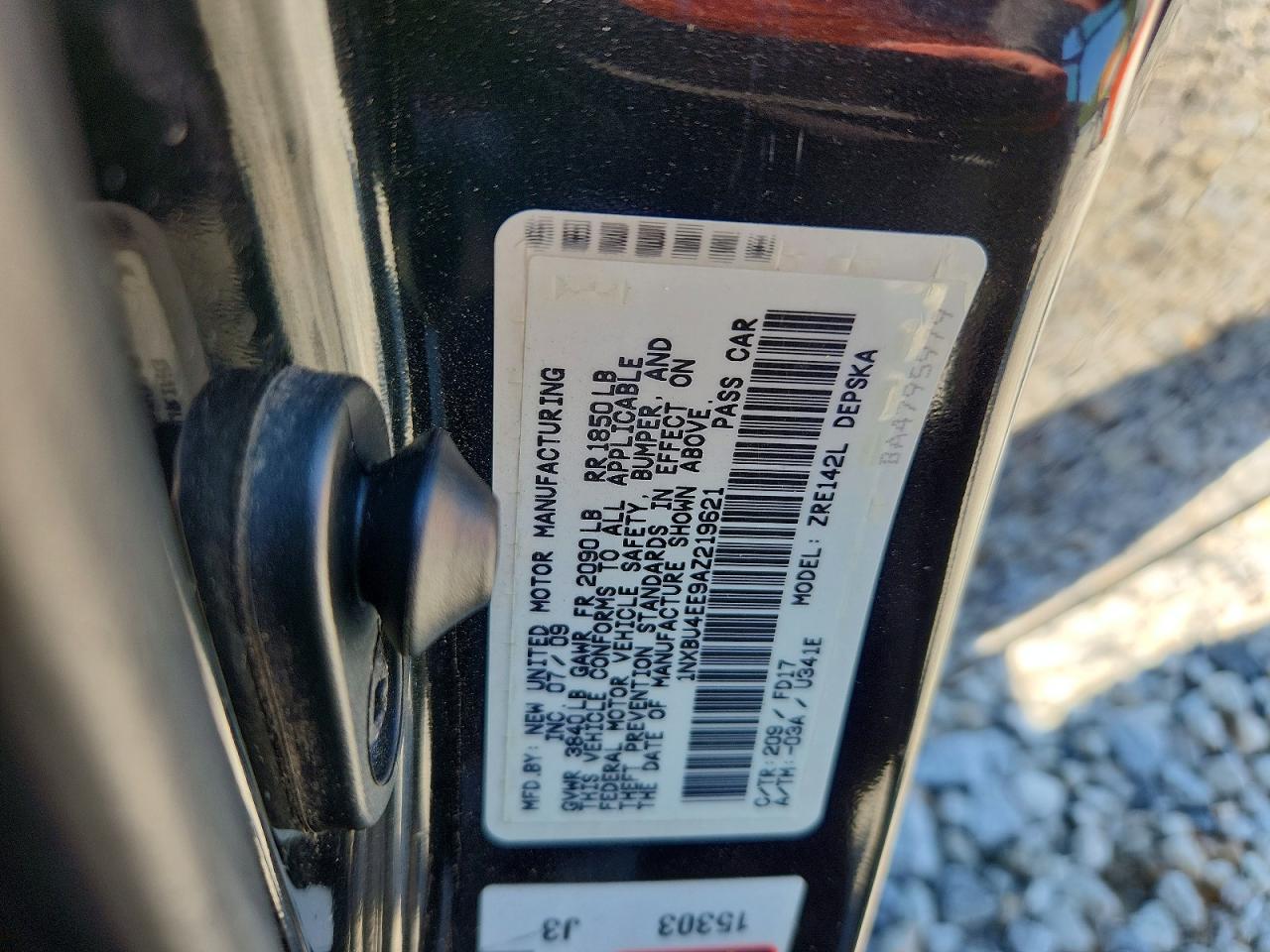 2010 Toyota Corolla S Черный vin: 1NXBU4EE9AZ219621