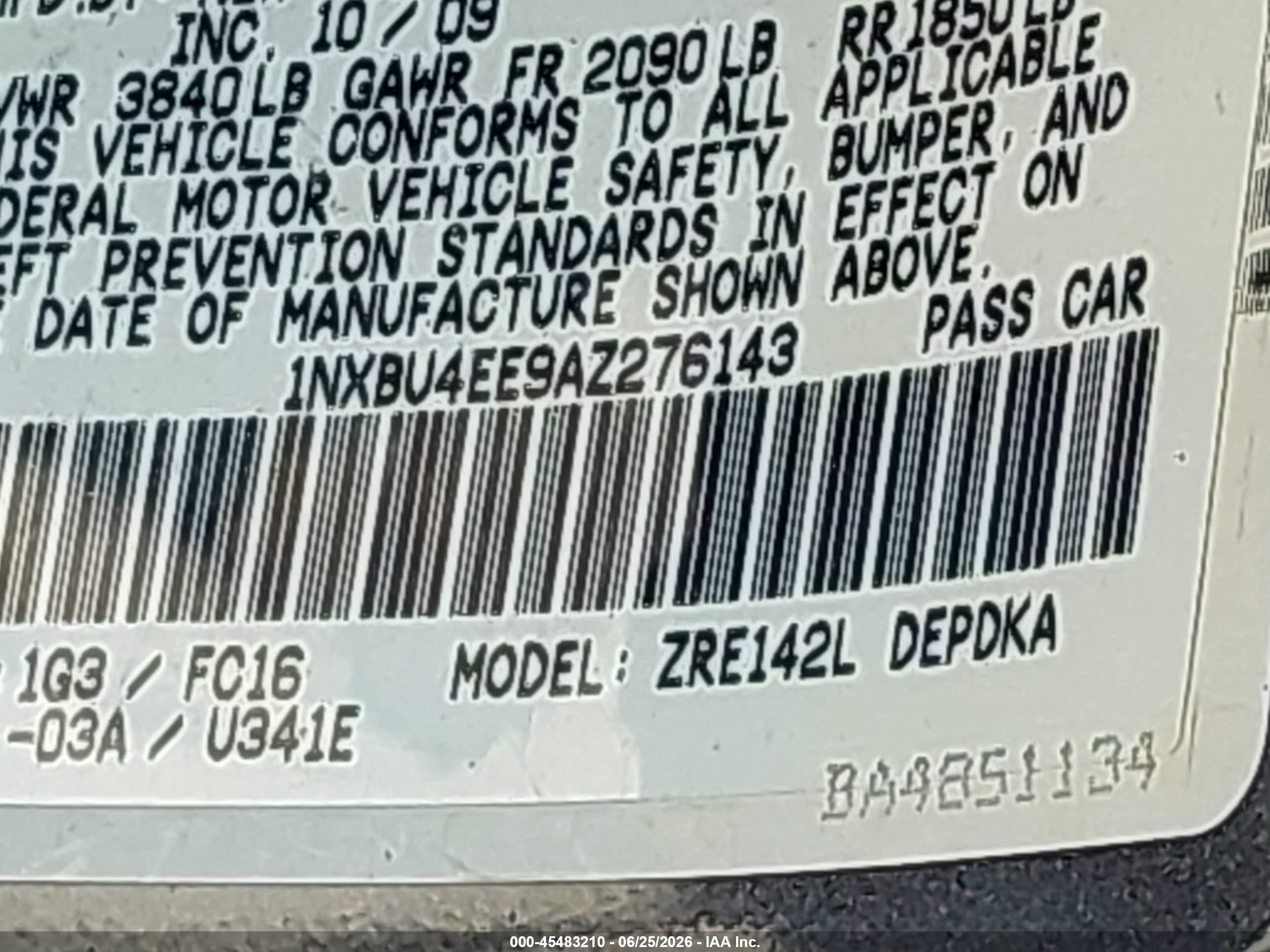 2010 Toyota Corolla Le Gray vin: 1NXBU4EE9AZ276143