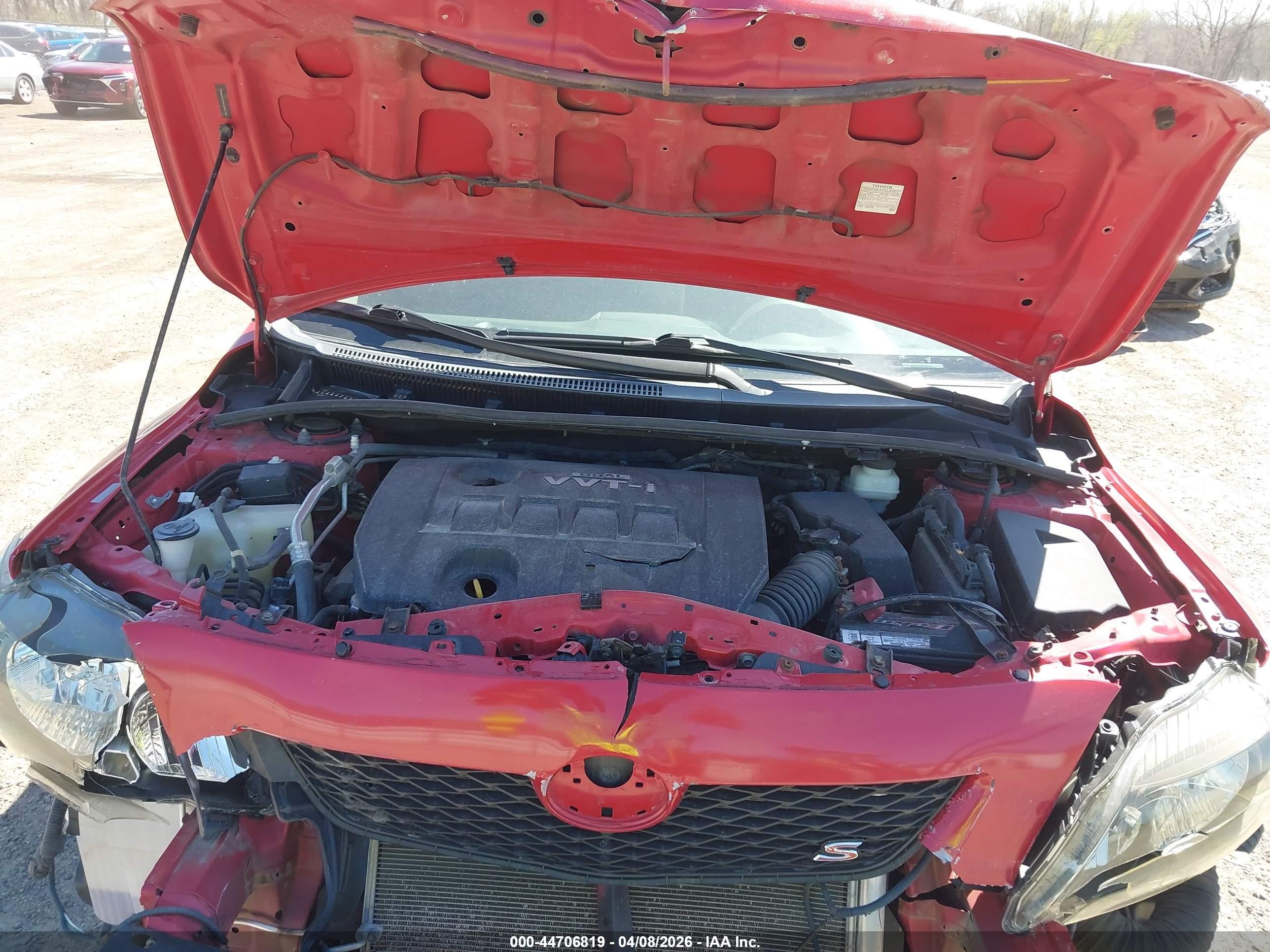 2010 Toyota Corolla S Red vin: 1NXBU4EE9AZ282198