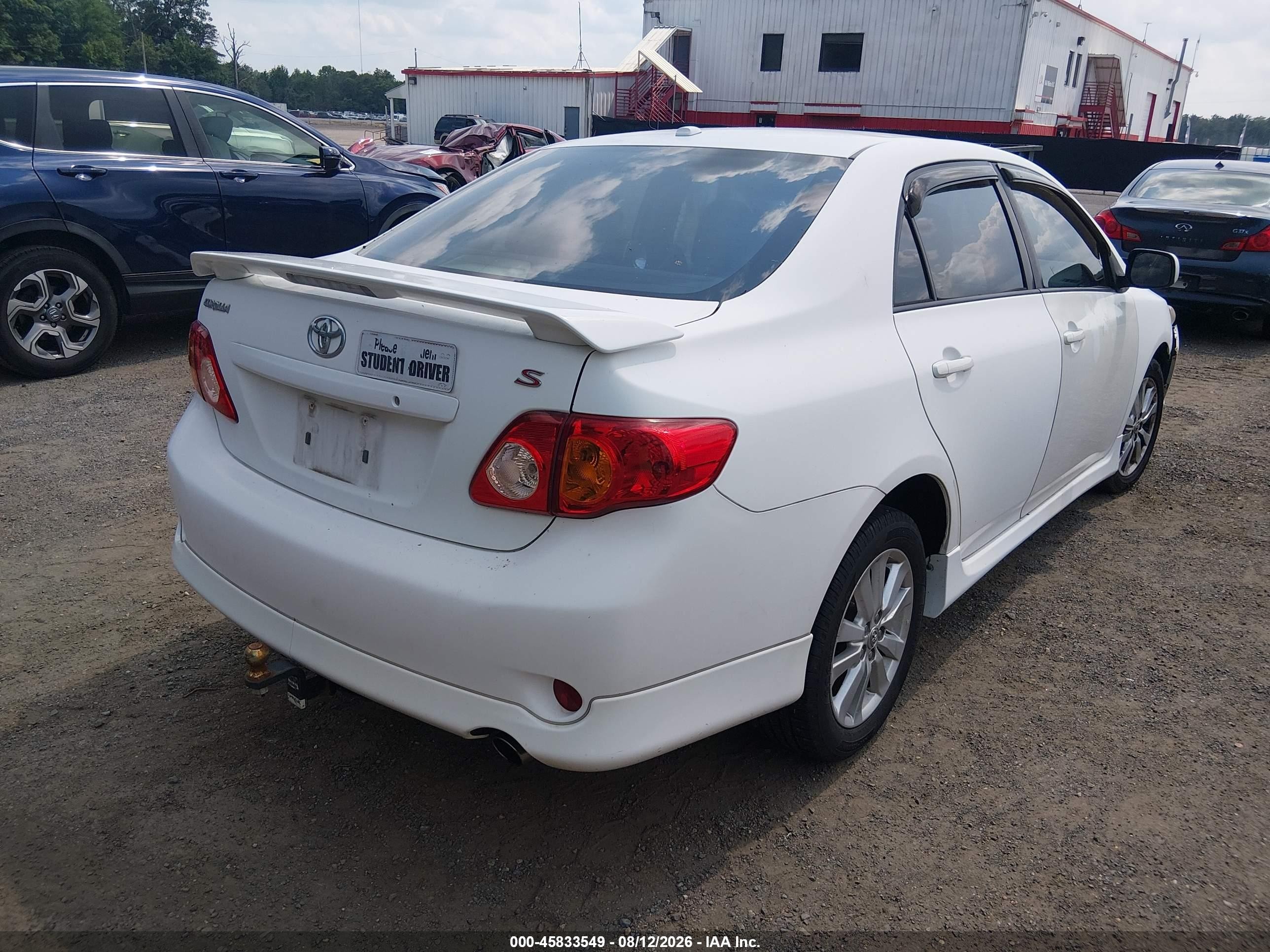 2010 Toyota Corolla S White vin: 1NXBU4EE9AZ291998