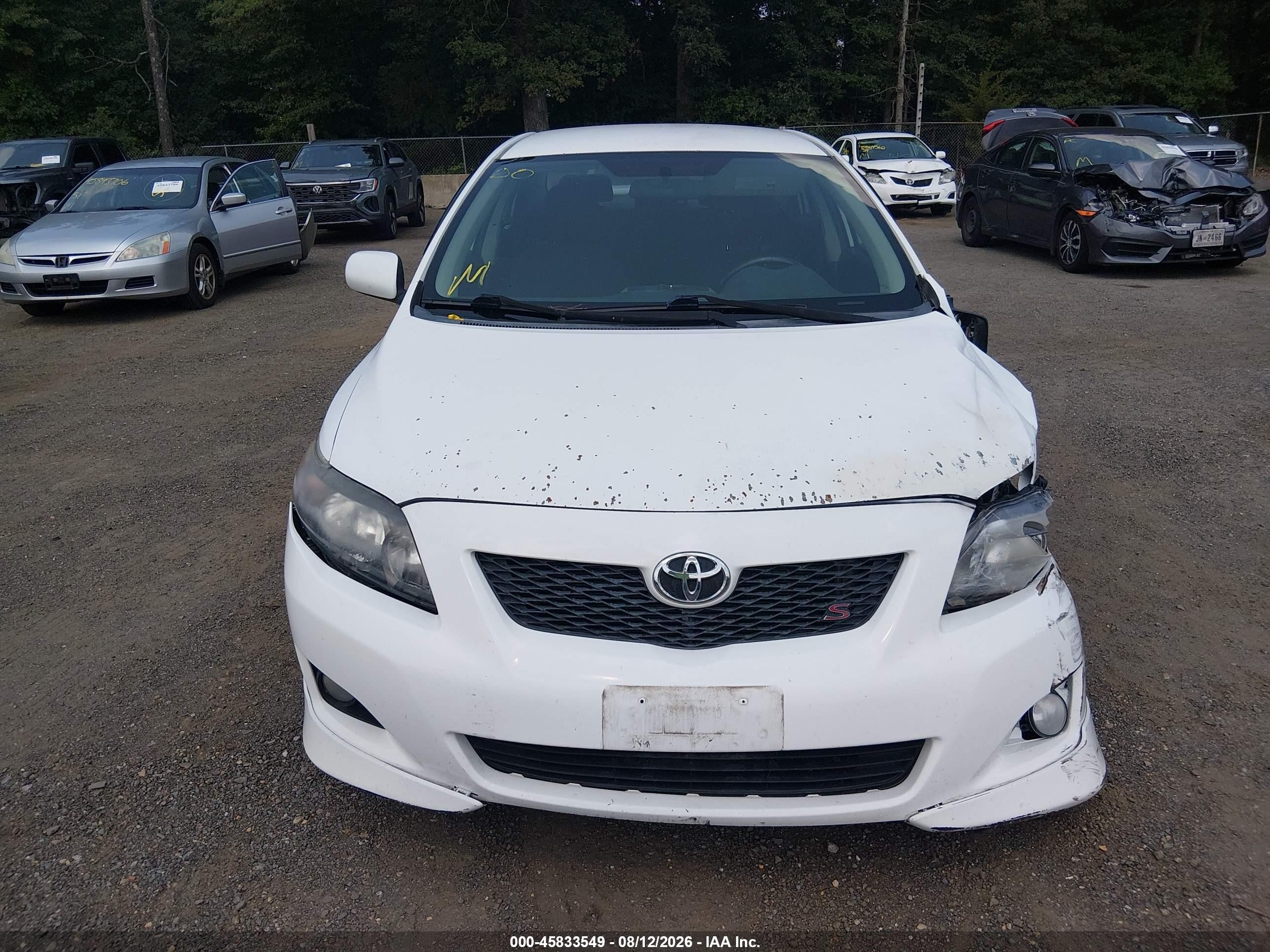 2010 Toyota Corolla S White vin: 1NXBU4EE9AZ291998