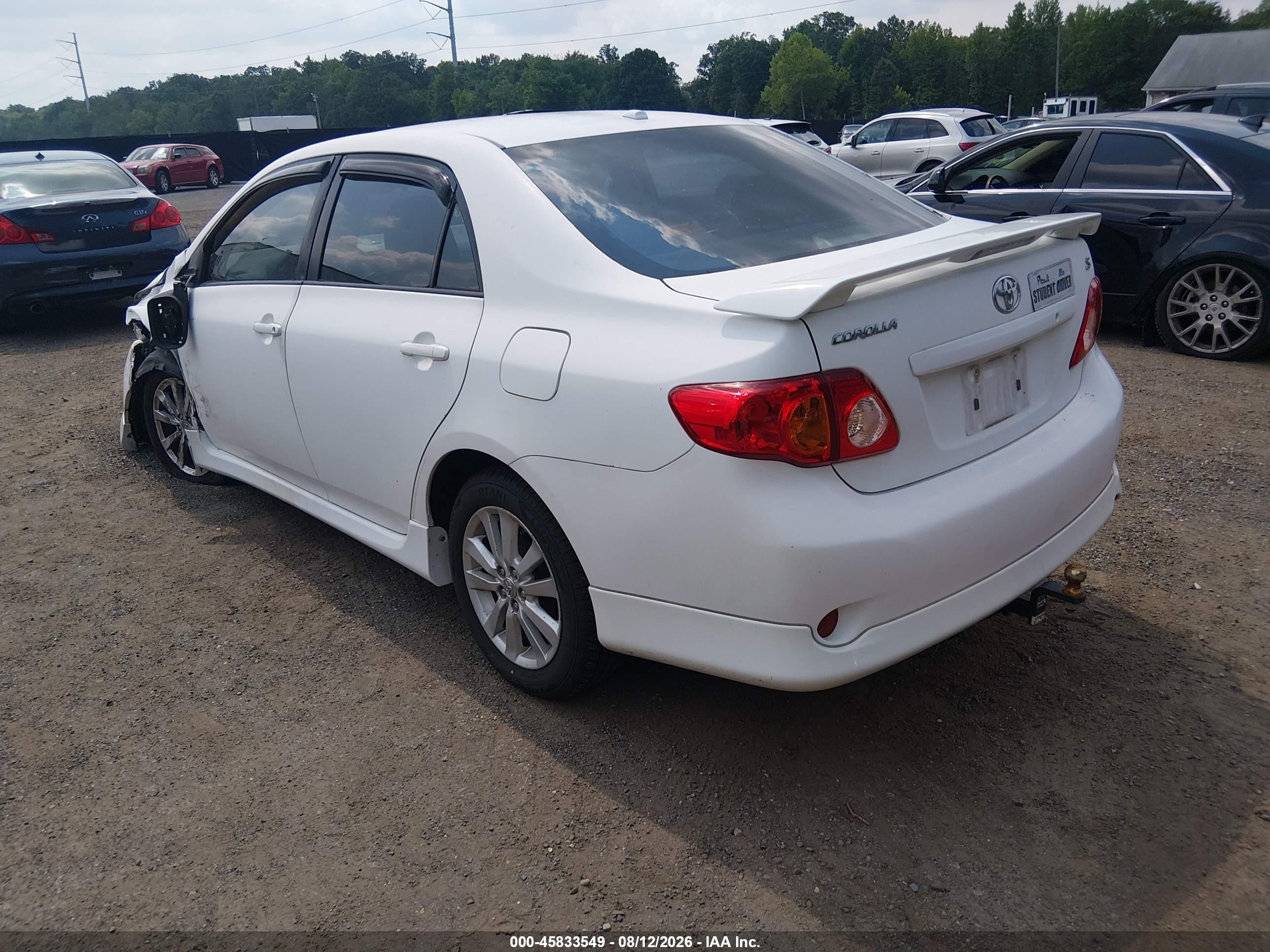 2010 Toyota Corolla S White vin: 1NXBU4EE9AZ291998