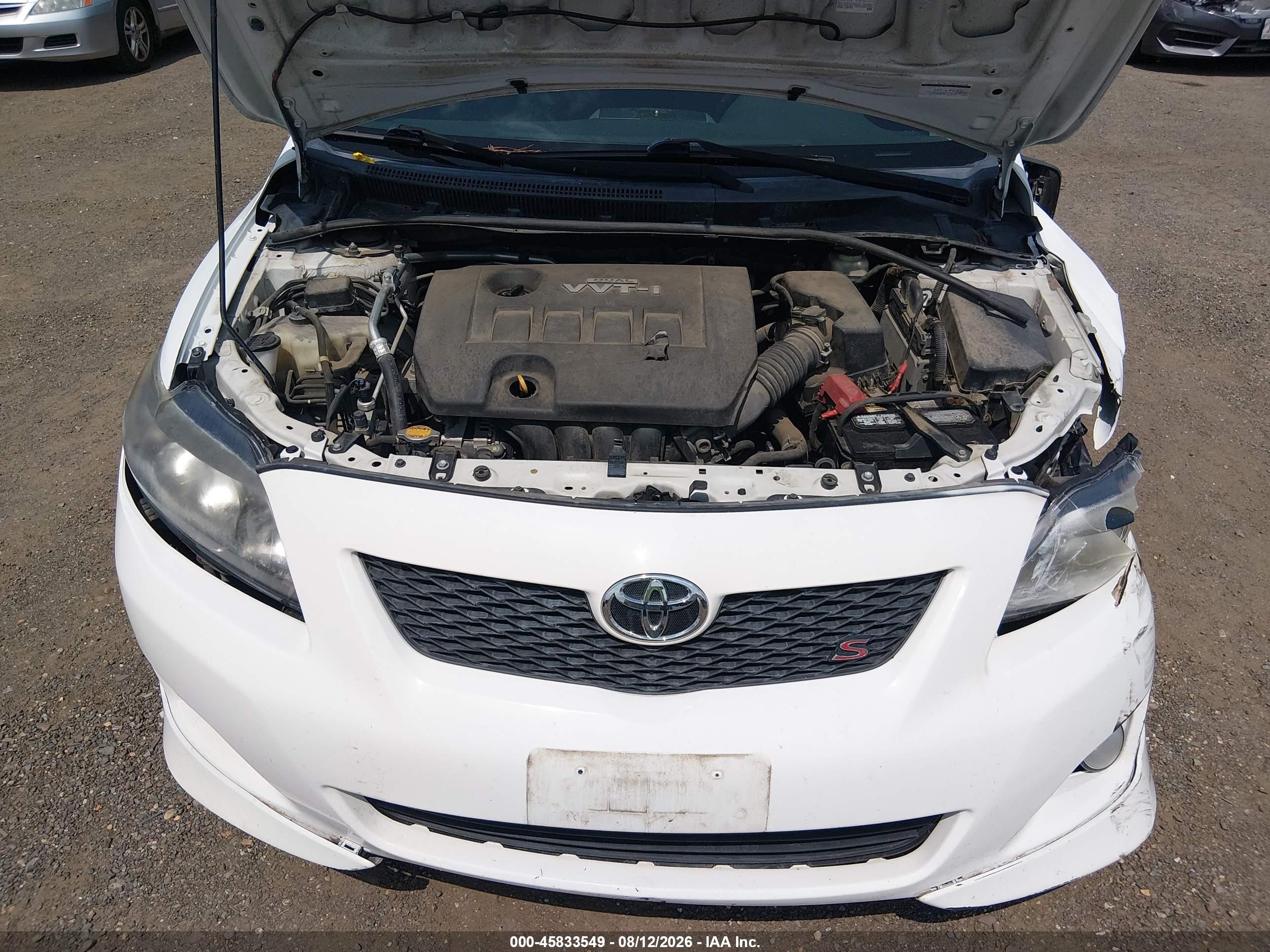 2010 Toyota Corolla S White vin: 1NXBU4EE9AZ291998
