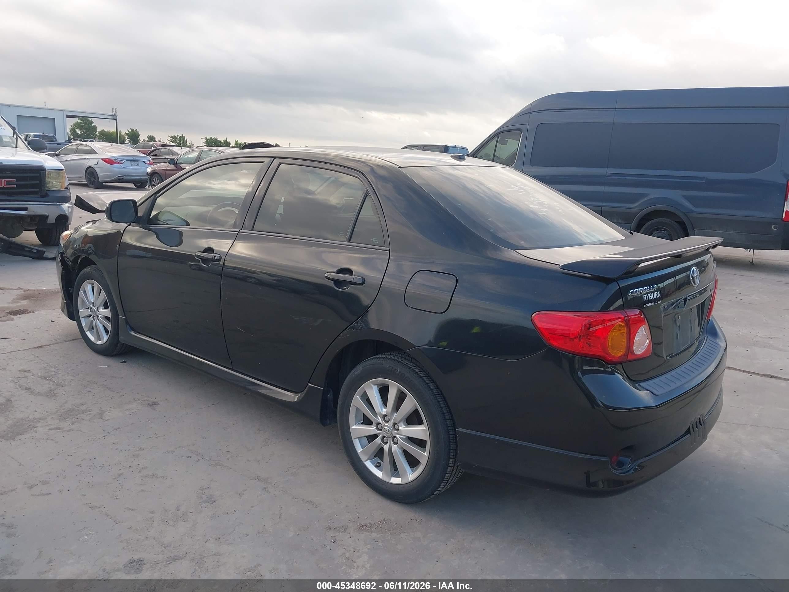 2010 Toyota Corolla S Black vin: 1NXBU4EE9AZ346112