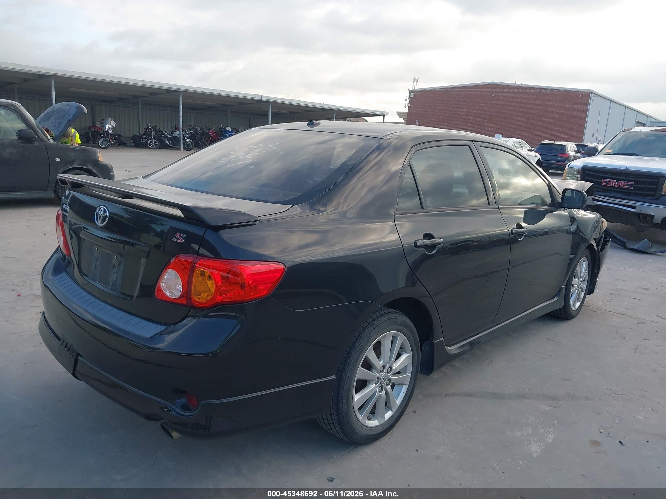 2010 Toyota Corolla S Black vin: 1NXBU4EE9AZ346112