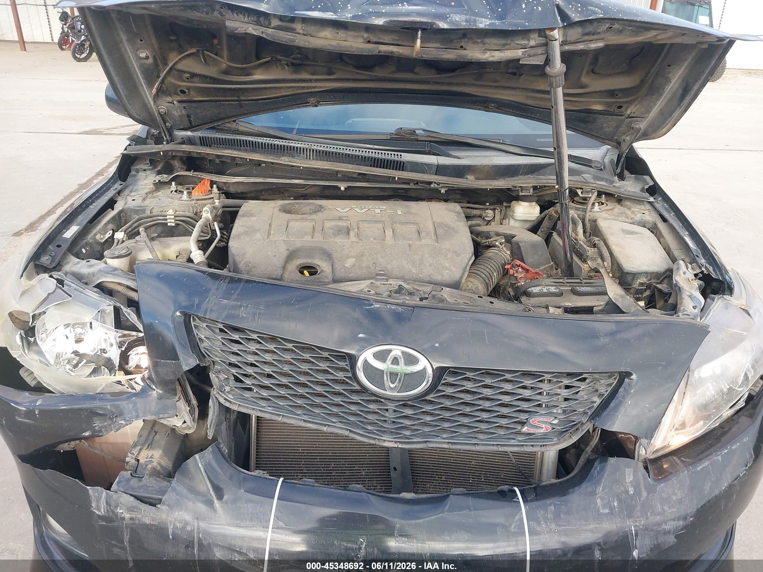 2010 Toyota Corolla S Black vin: 1NXBU4EE9AZ346112