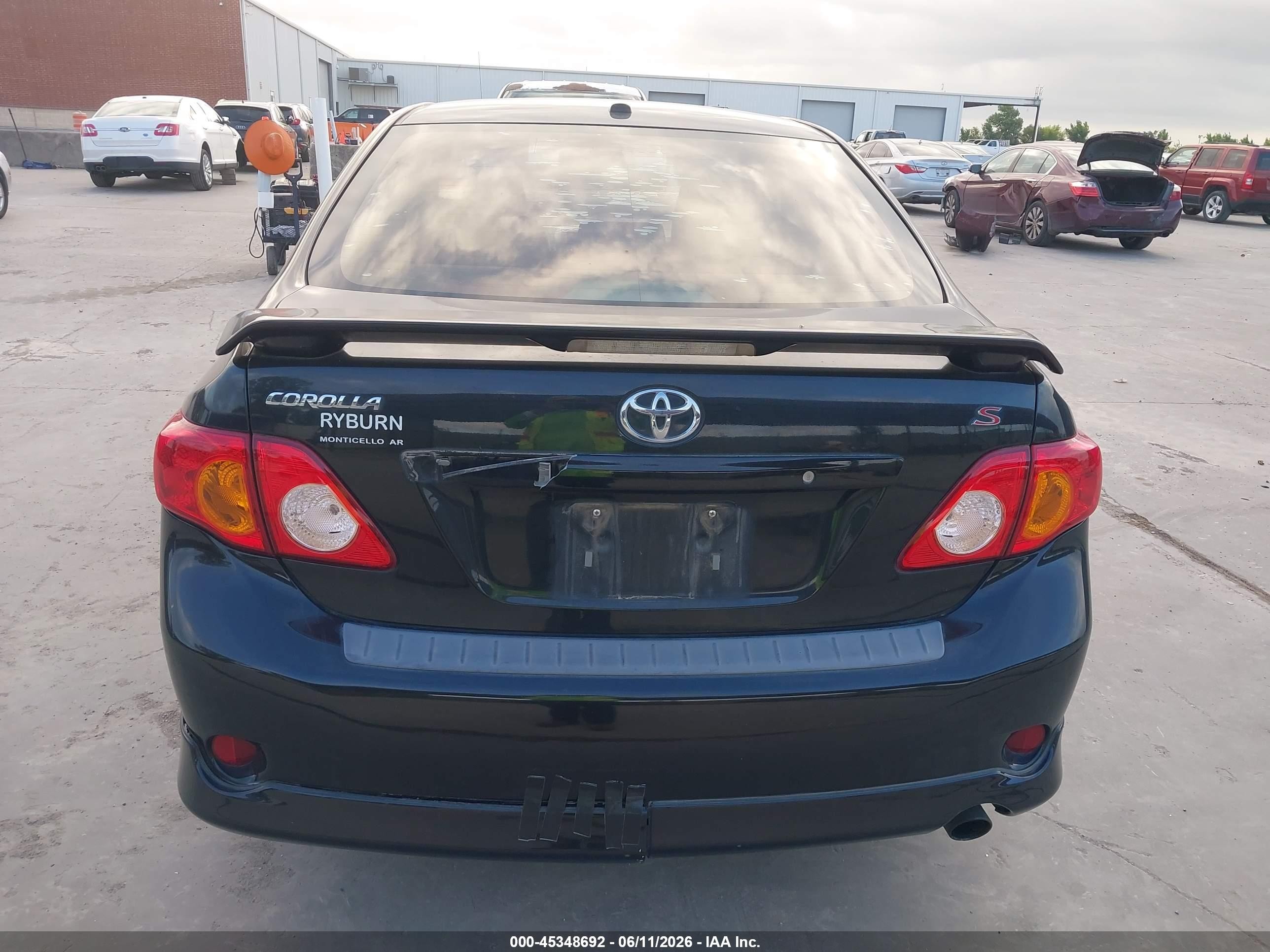 2010 Toyota Corolla S Black vin: 1NXBU4EE9AZ346112