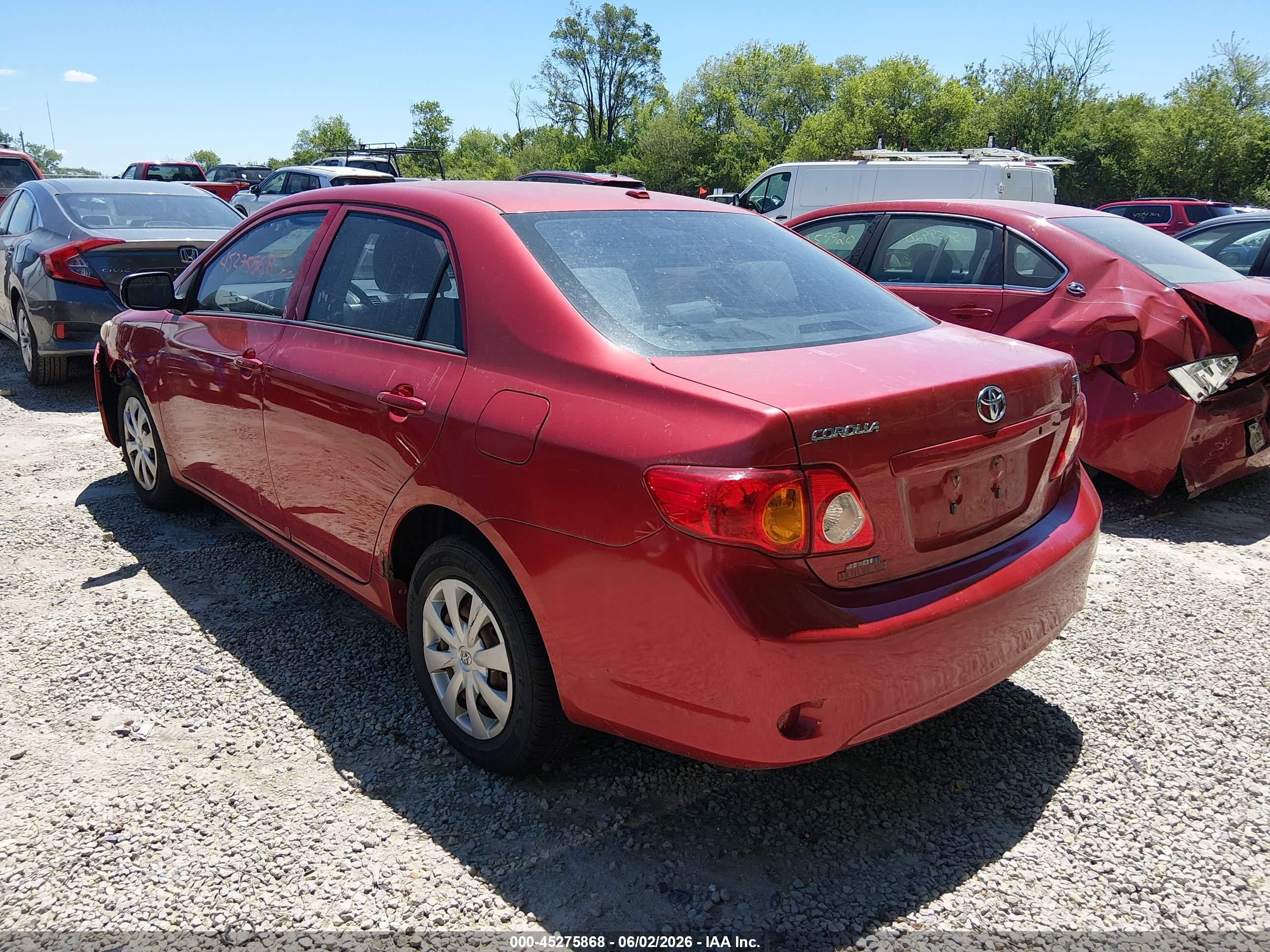 2010 Toyota Corolla Le Red vin: 1NXBU4EE9AZ373603