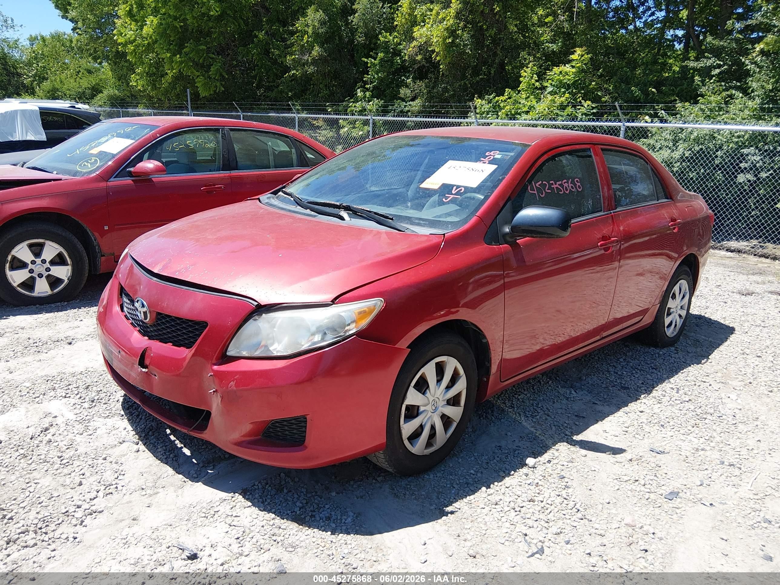 2010 Toyota Corolla Le Red vin: 1NXBU4EE9AZ373603