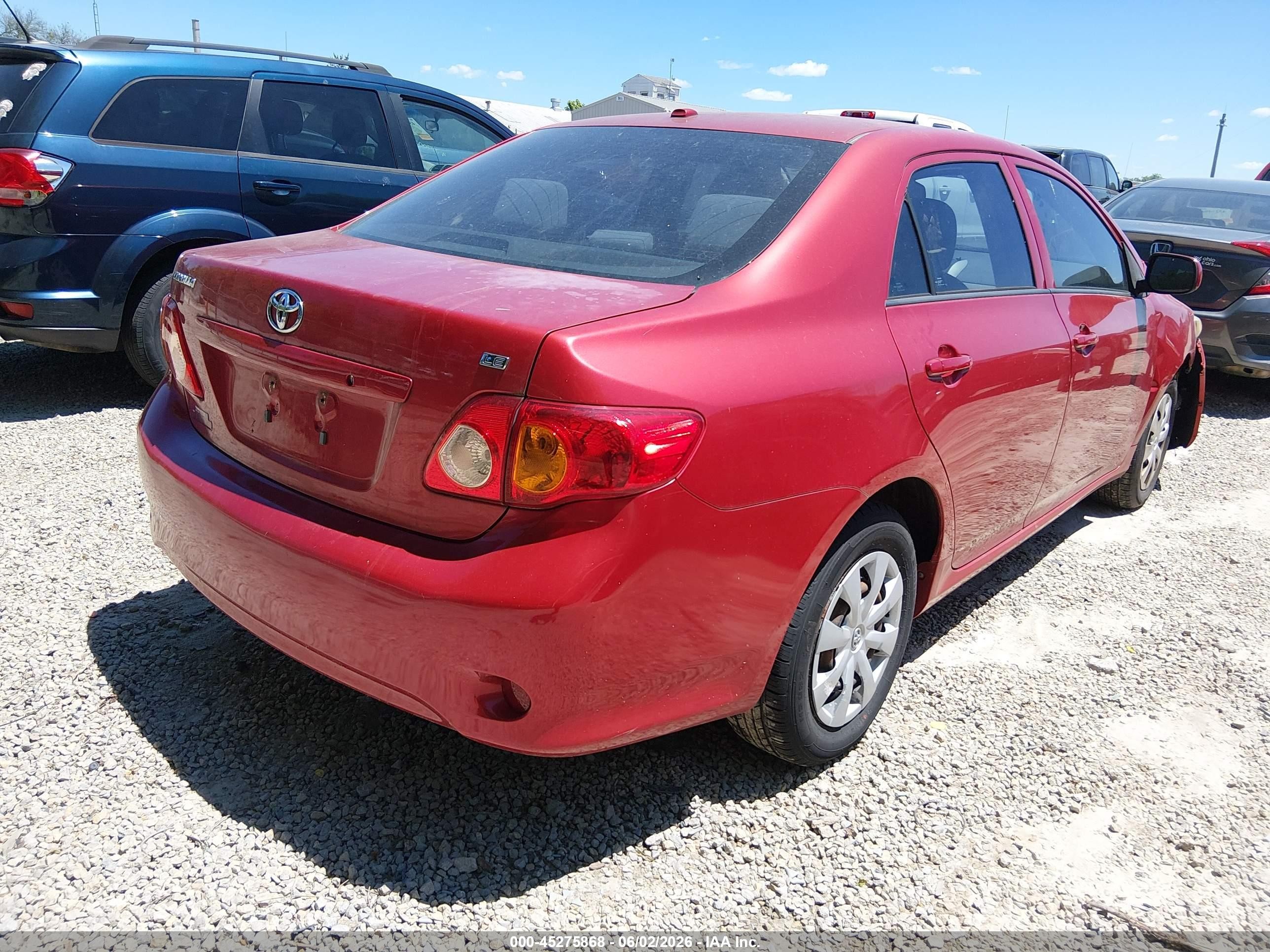 2010 Toyota Corolla Le Red vin: 1NXBU4EE9AZ373603