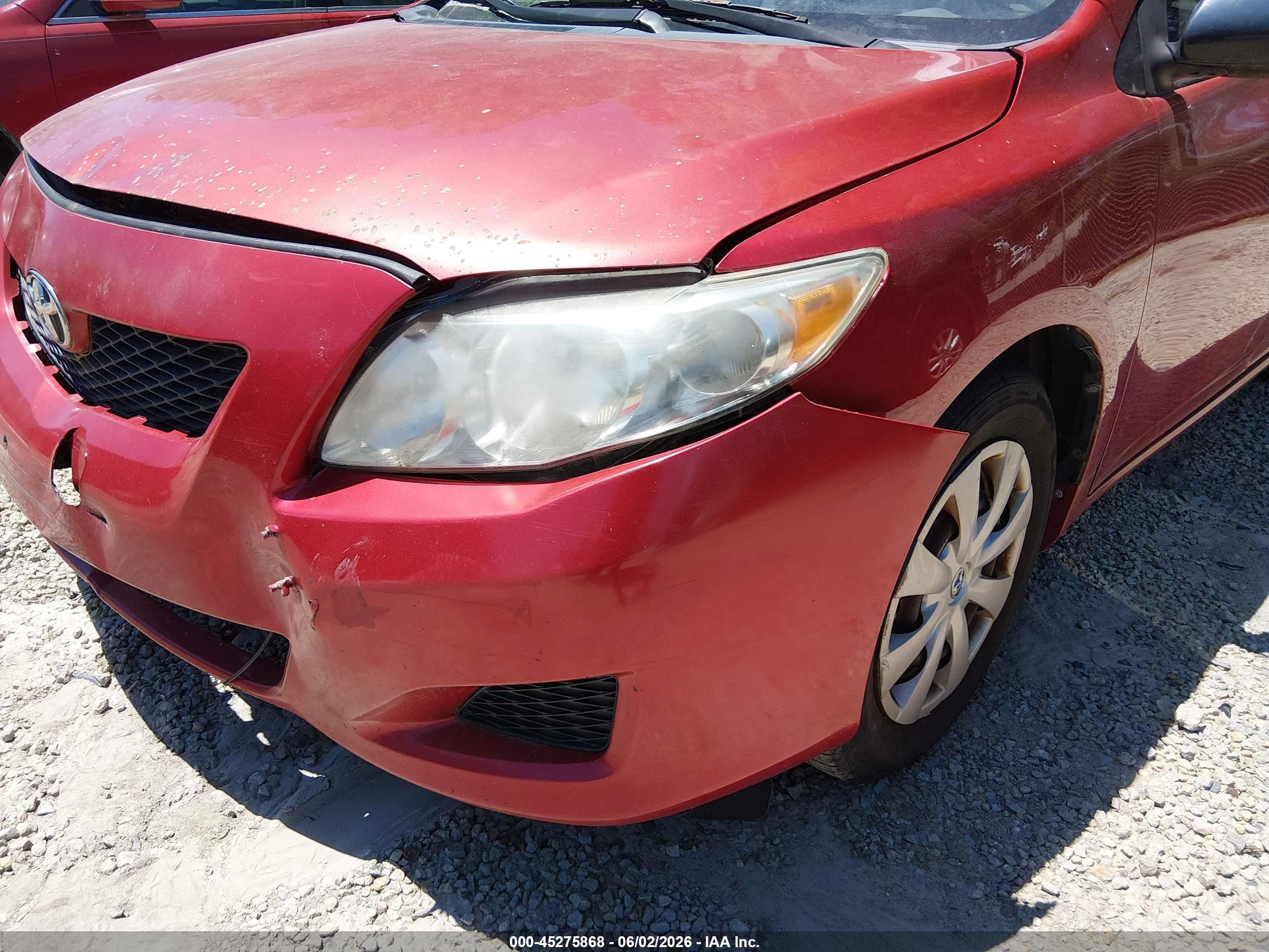 2010 Toyota Corolla Le Red vin: 1NXBU4EE9AZ373603