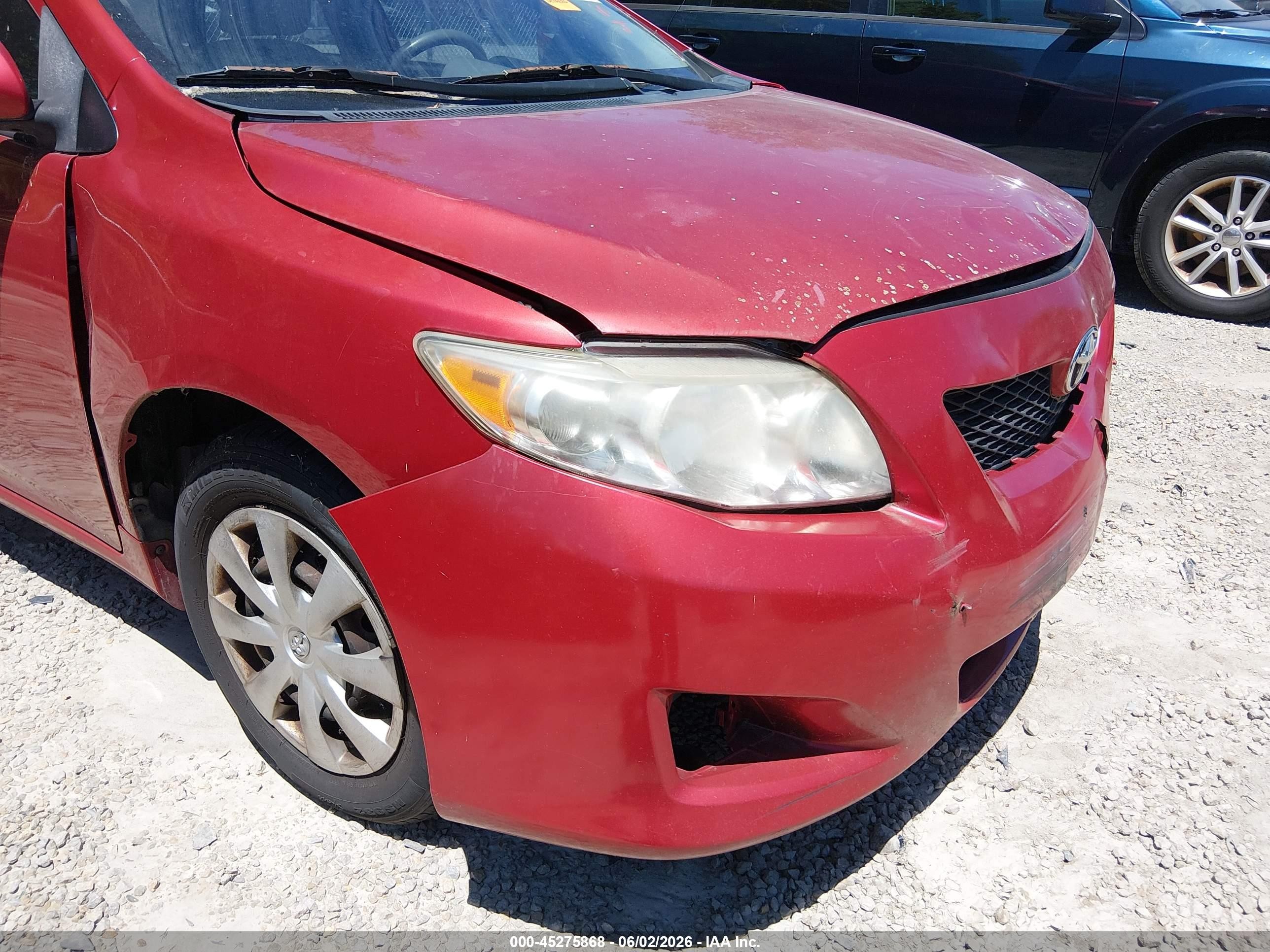 2010 Toyota Corolla Le Red vin: 1NXBU4EE9AZ373603