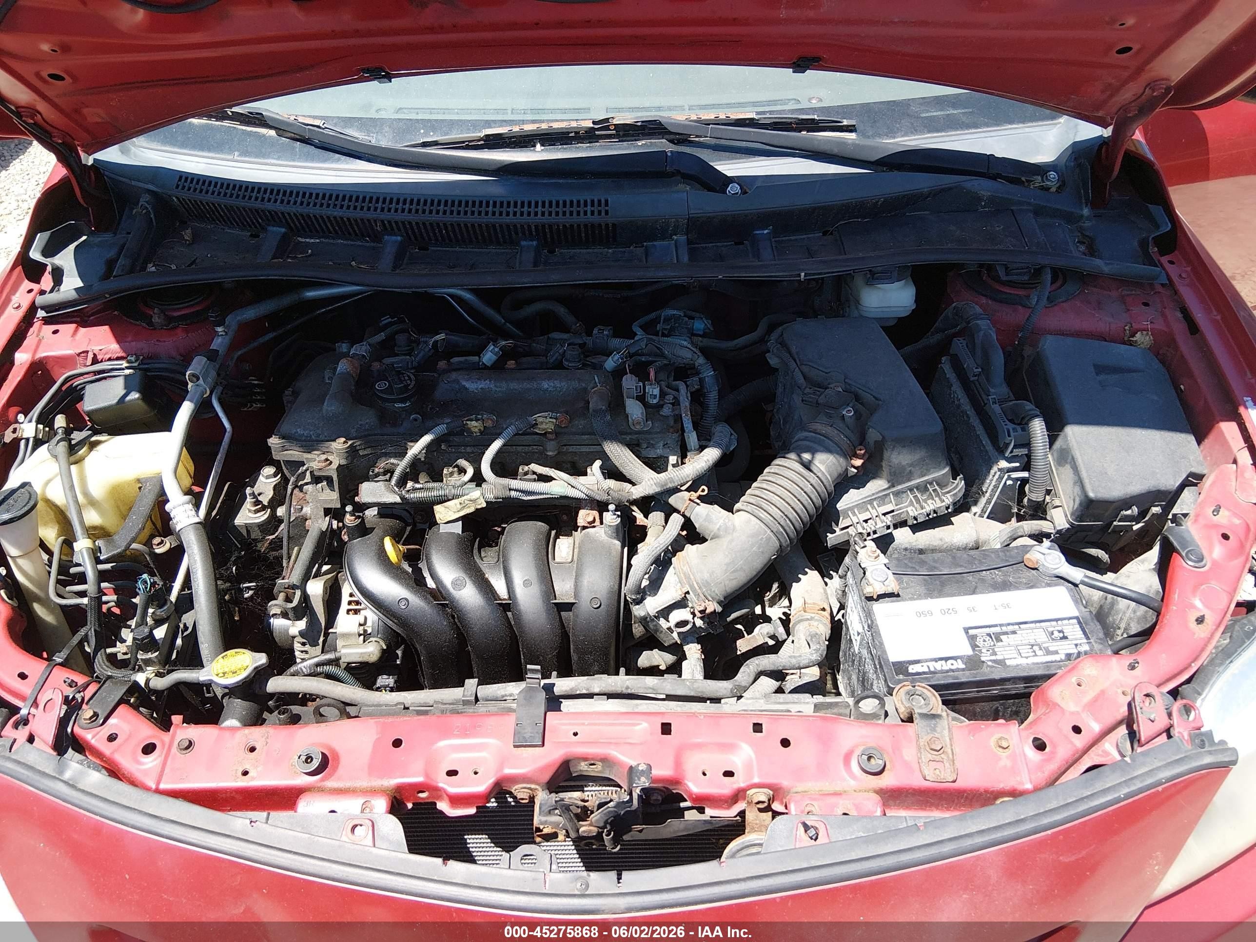 2010 Toyota Corolla Le Red vin: 1NXBU4EE9AZ373603