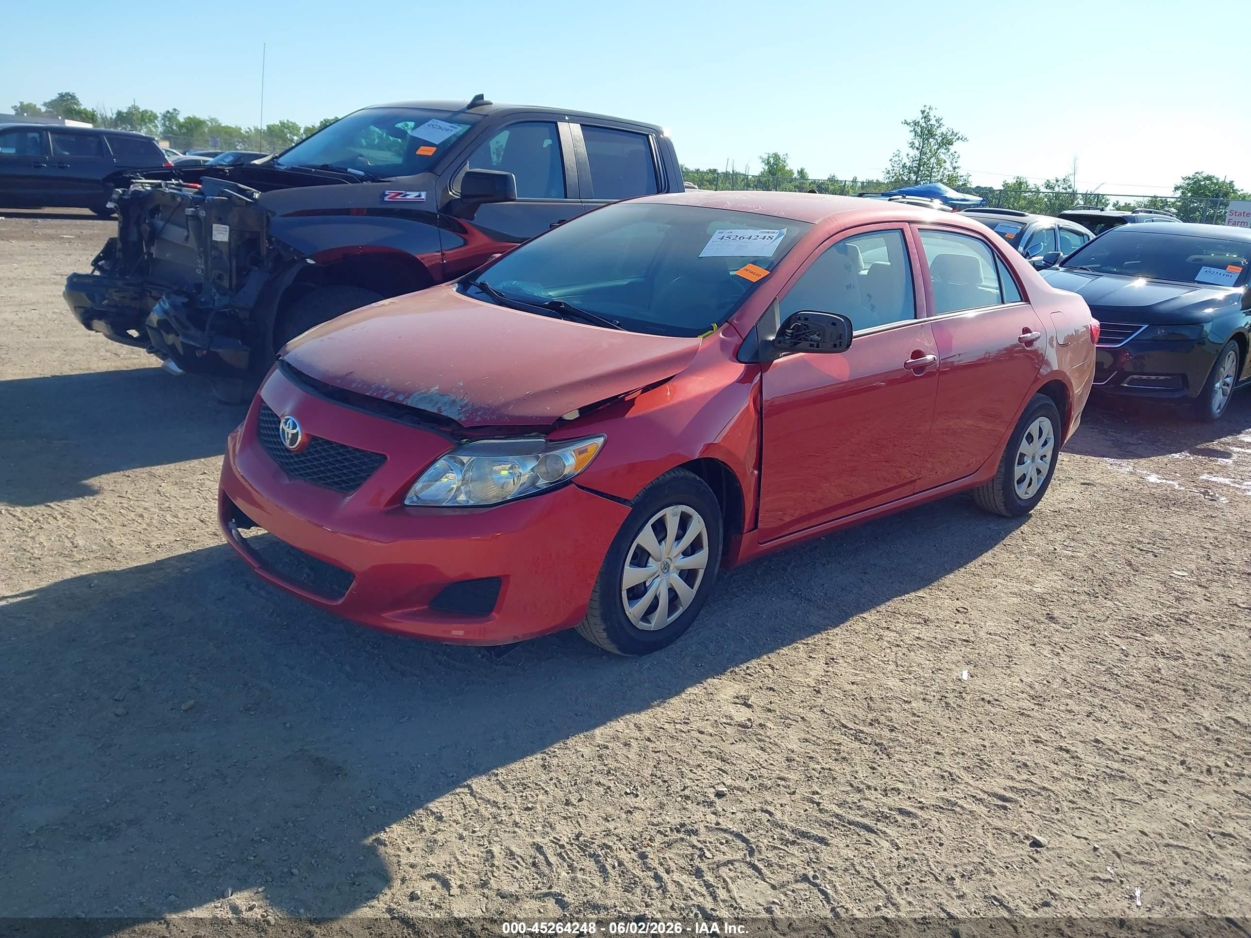 2010 Toyota Corolla Le Red vin: 1NXBU4EE9AZ384780